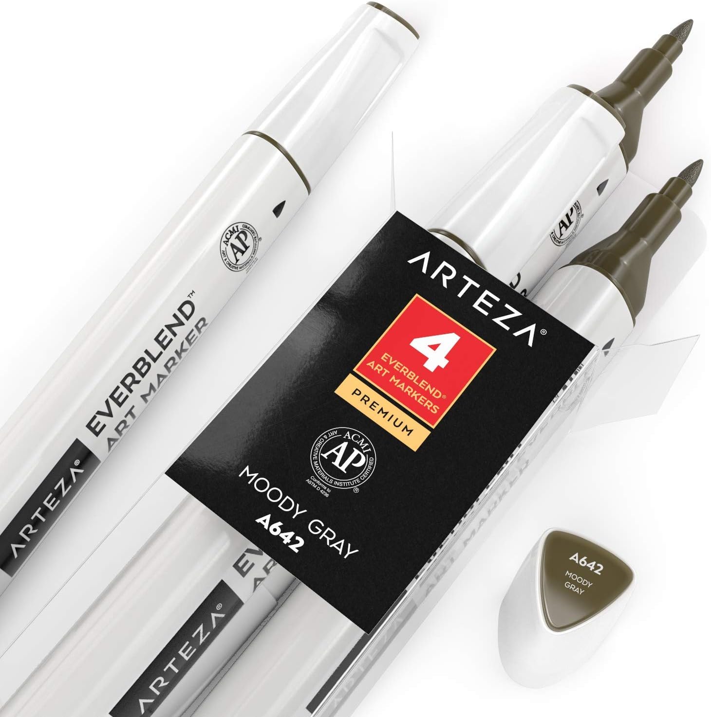 ARTEZA EverBlend Art Markers Moody Gray A642 (Set of 4) - Image 4
