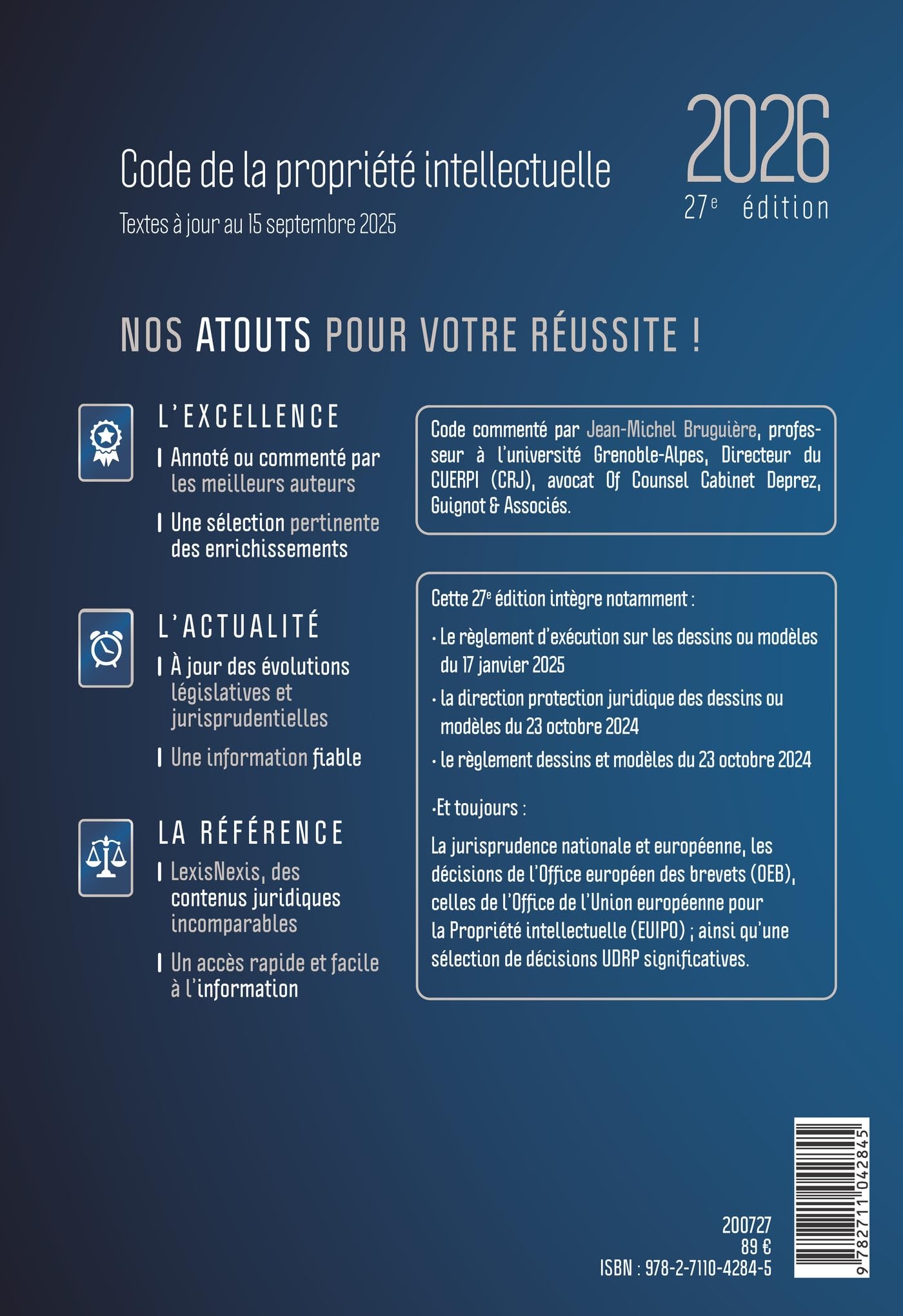 Code de la propriété intellectuelle 2026