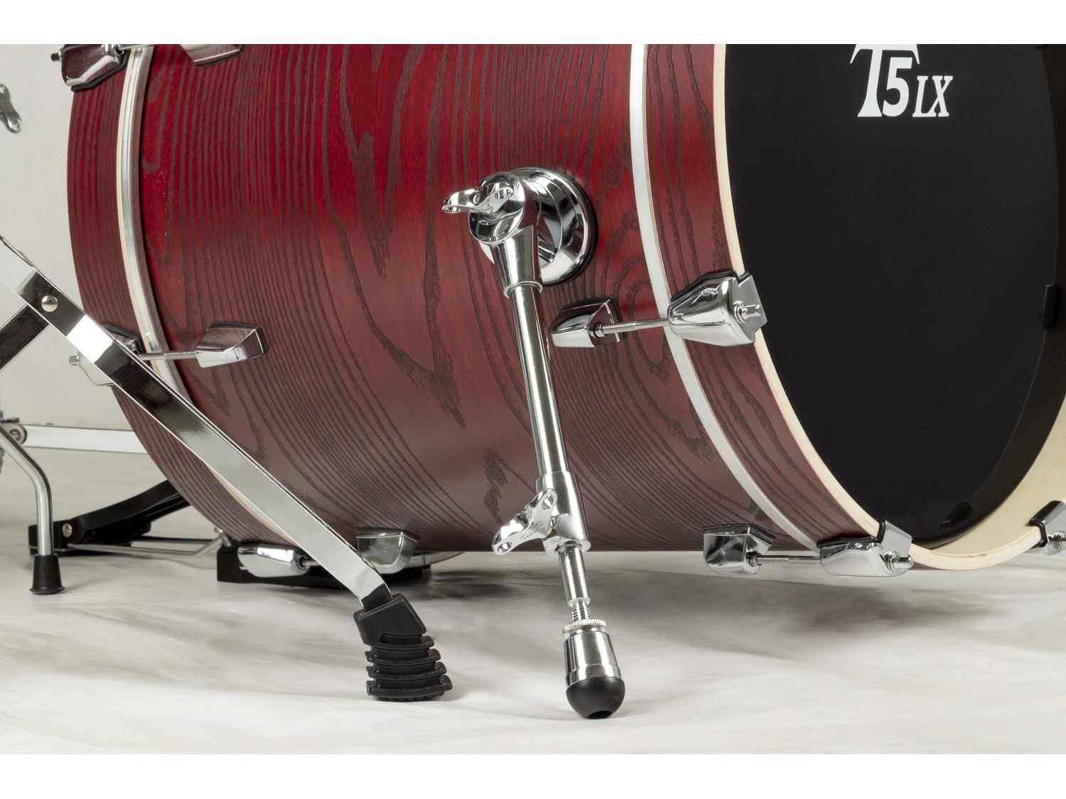 Tamburo T5LX Batteria Acustica 5 Pezzi, Rosso Venato, Cassa 56cm, Tom 25/30cm, Timpano 40cm, Rullante 35cm, con Accessori