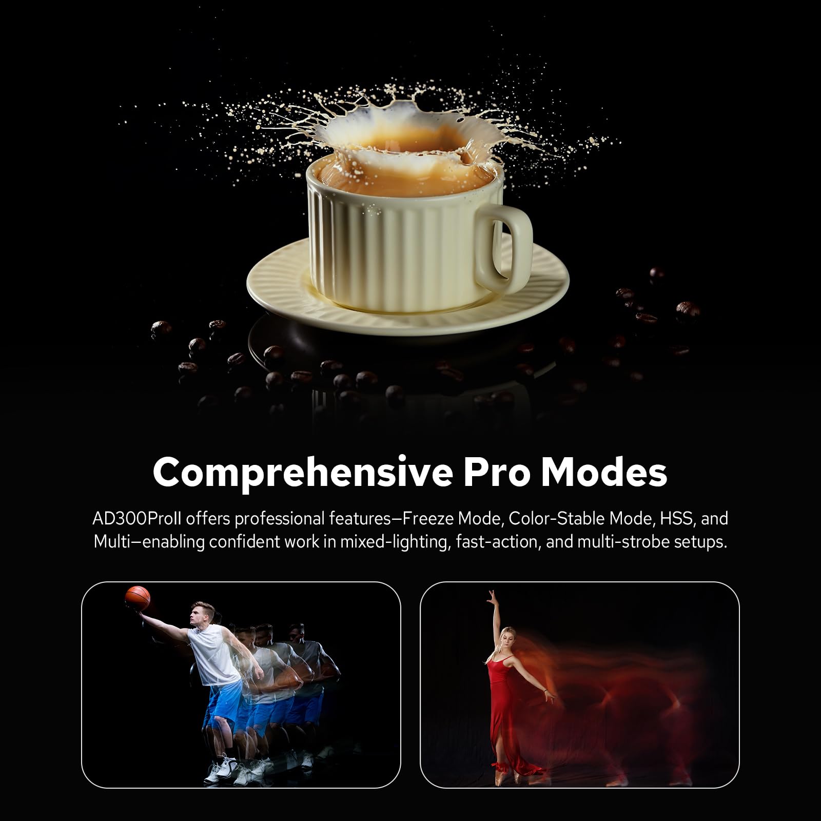GODOX AD300Pro II AD300 Pro II Flash per Esterno, 300Ws TTL HSS 1/8000s Flash Portatile Monoluce, Batteria 2600mAh, Tempo di Ricarica 0.01-1.5s, Sincronizzazione One Tap con Trigger X3