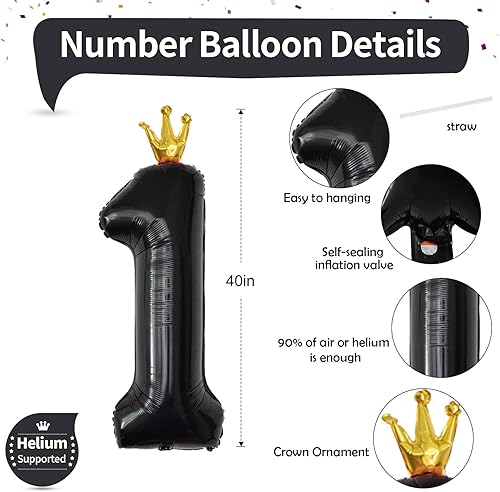 Vista 369 de Globos de 40 pulgadas, globo azul claro número 4, helio autoinflable de aluminio azul bebé para niños de 40 a 15 años, decoraciones de fiesta