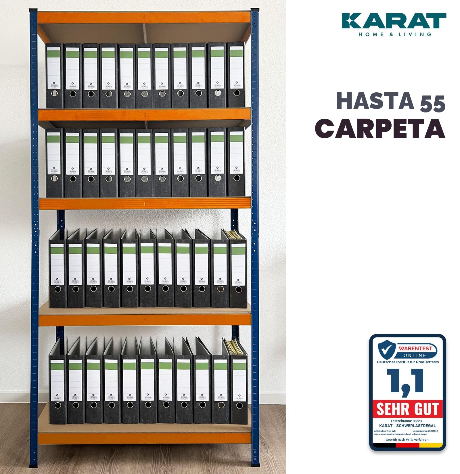KARAT Estanterías de carga pesada para garaje, sótano, taller - Estantería modular - Estantería de gran luz - Estantería de almacén - Estantería de sótano - Estantería de esquina - Estantería para