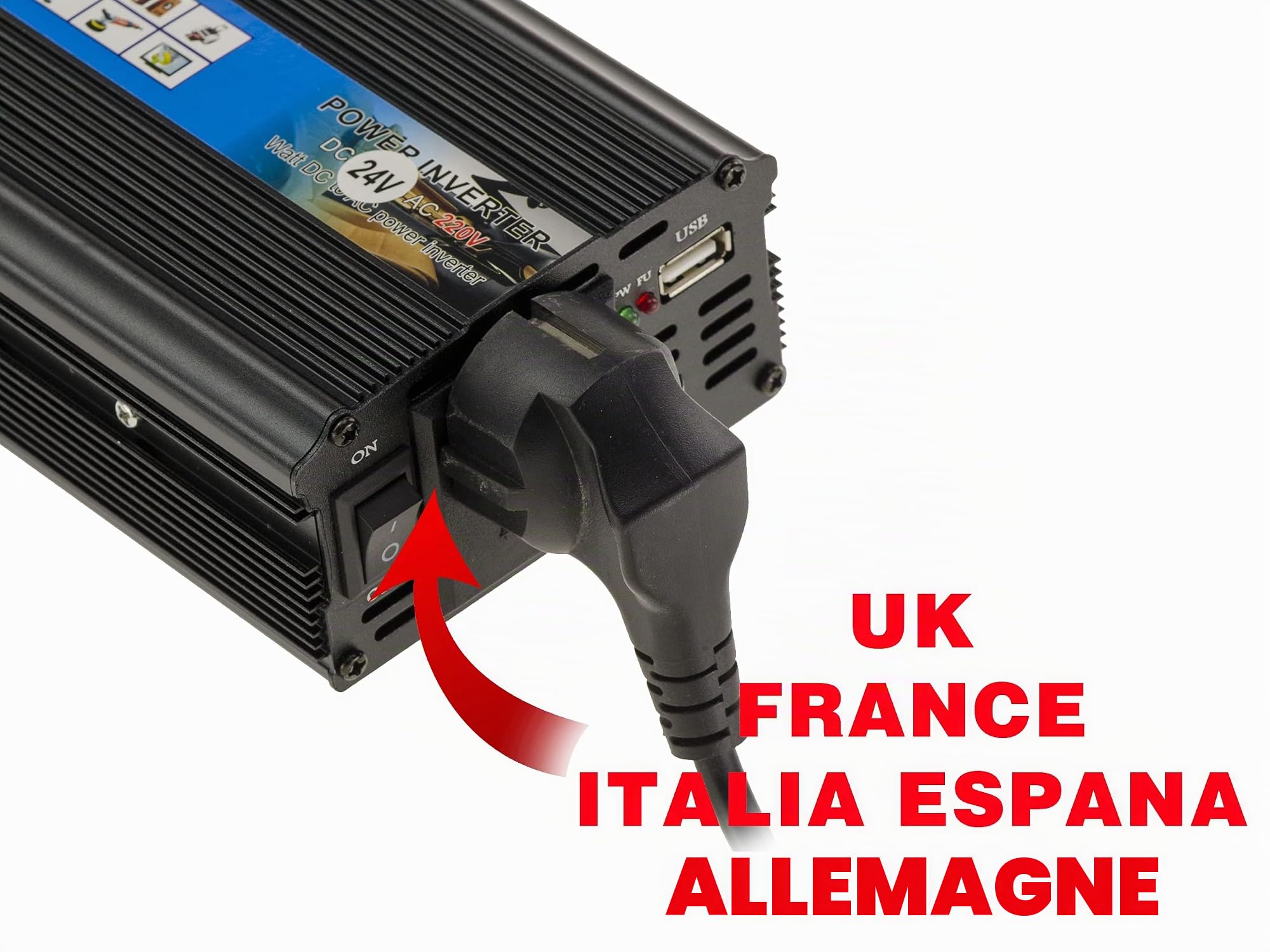 KALEA-INFORMATIQUE Convertisseur 24V vers 220V 500W continus 1000W crête