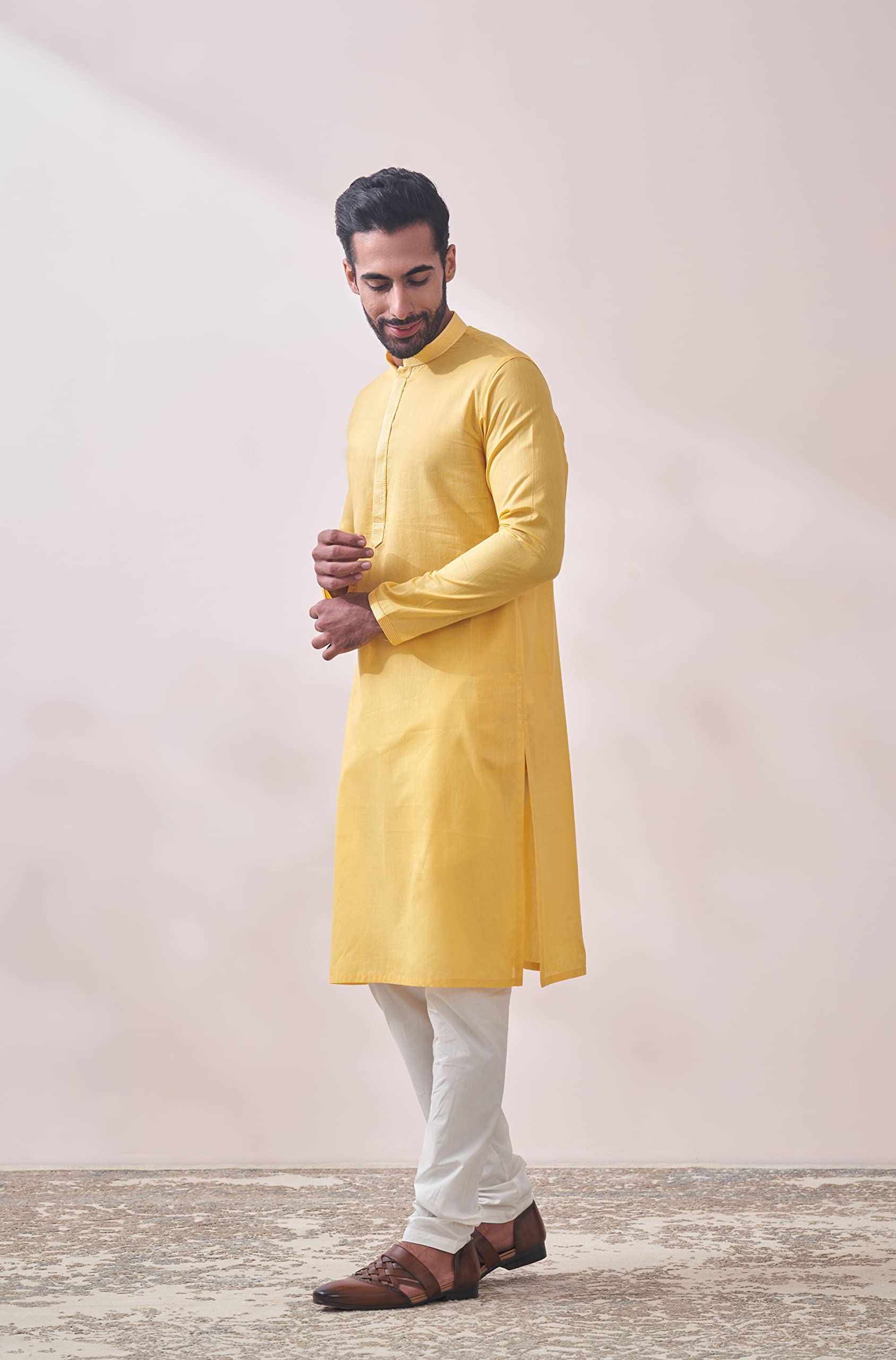 Manyavar Tradycyjny zestaw kurta dla mężczyzn, 2-częściowy