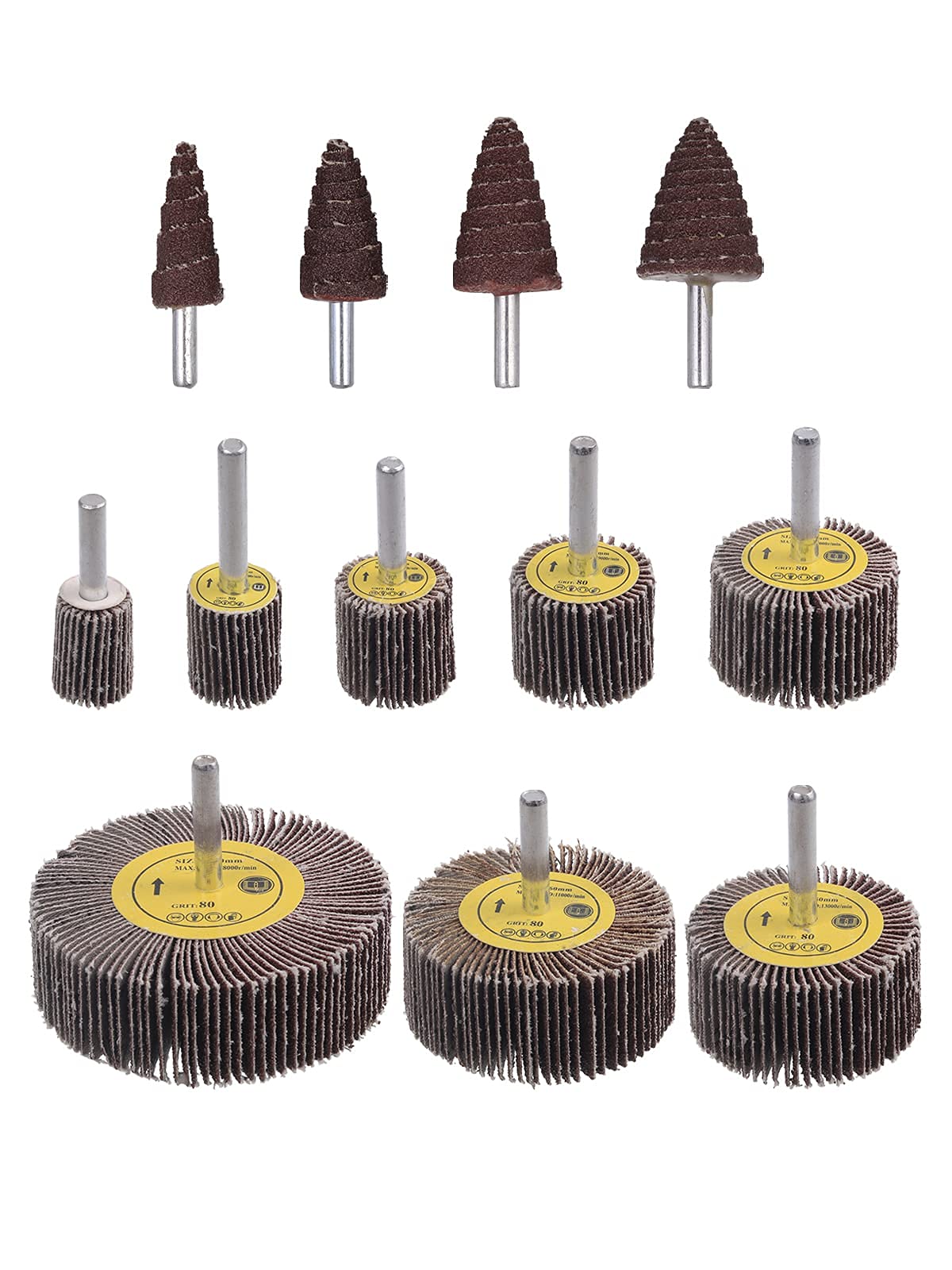 Rocaris 60 Pack 1/4" Abrasive Flap Wheels -7 Rocaris 60 Pack 1/4" Abrasive Flap Wheels -7