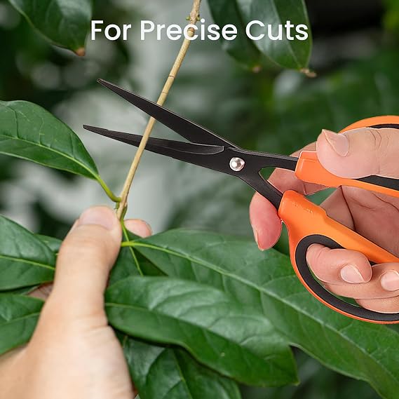GROWNEER 7.2'' Trimming Scissors Teflon Coated, 1 Pack Pruning Shears