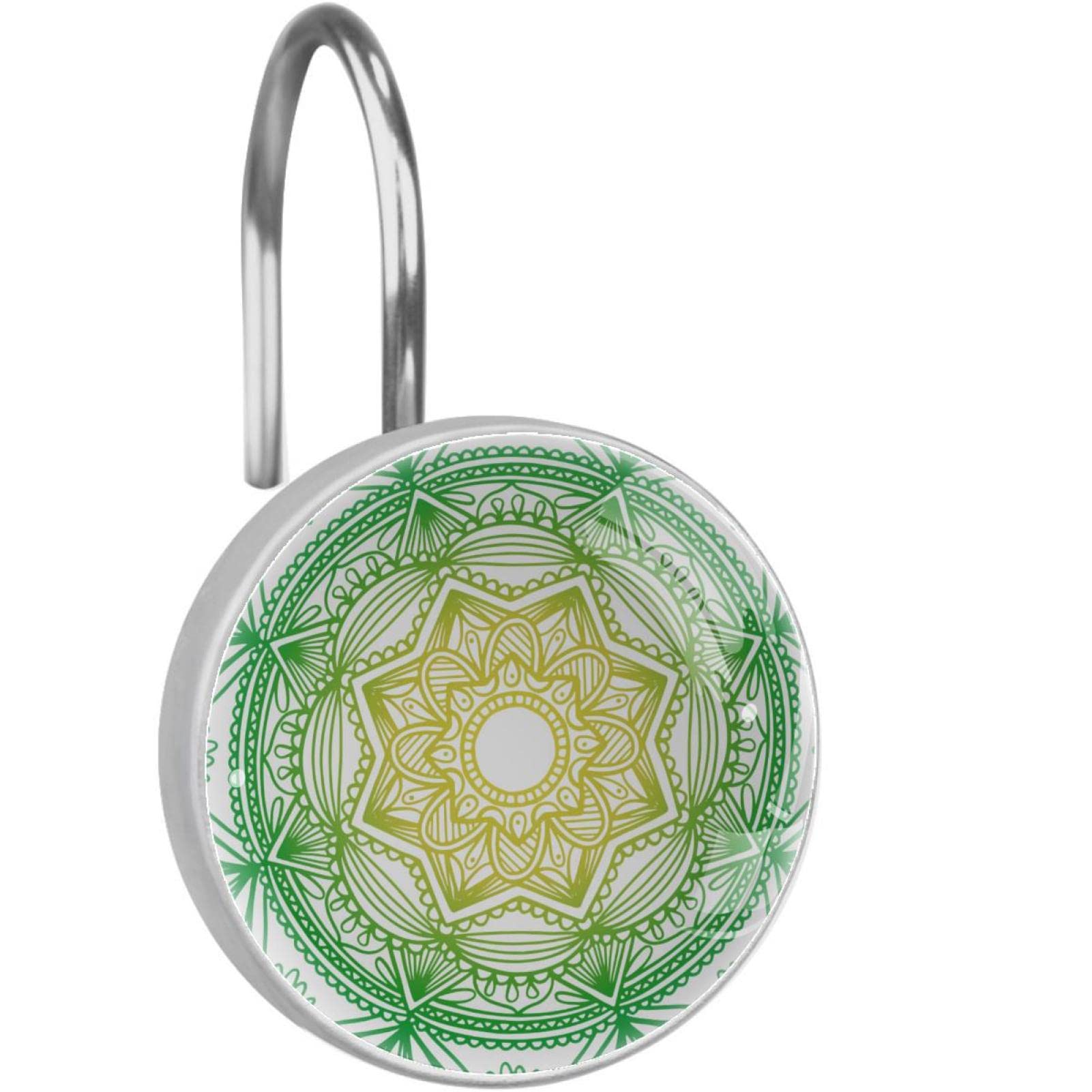 Crochets pour rideau de douche en acier inoxydable design lotus pour une salle de bain zen