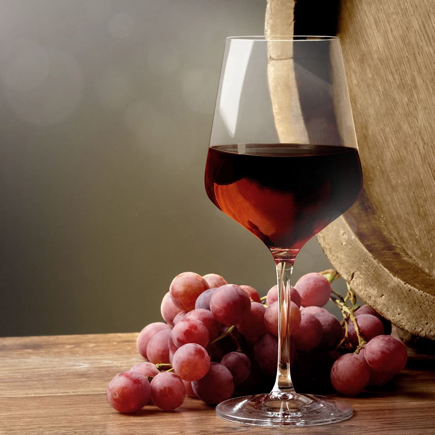 Maverton 6 Calici da vino Rubino XL - 530 ml - in vetro - ottimi per il vino rosso e bianco - regalo di matrimonio unico - pensiero speciale - ideali per Lui e per Lei
