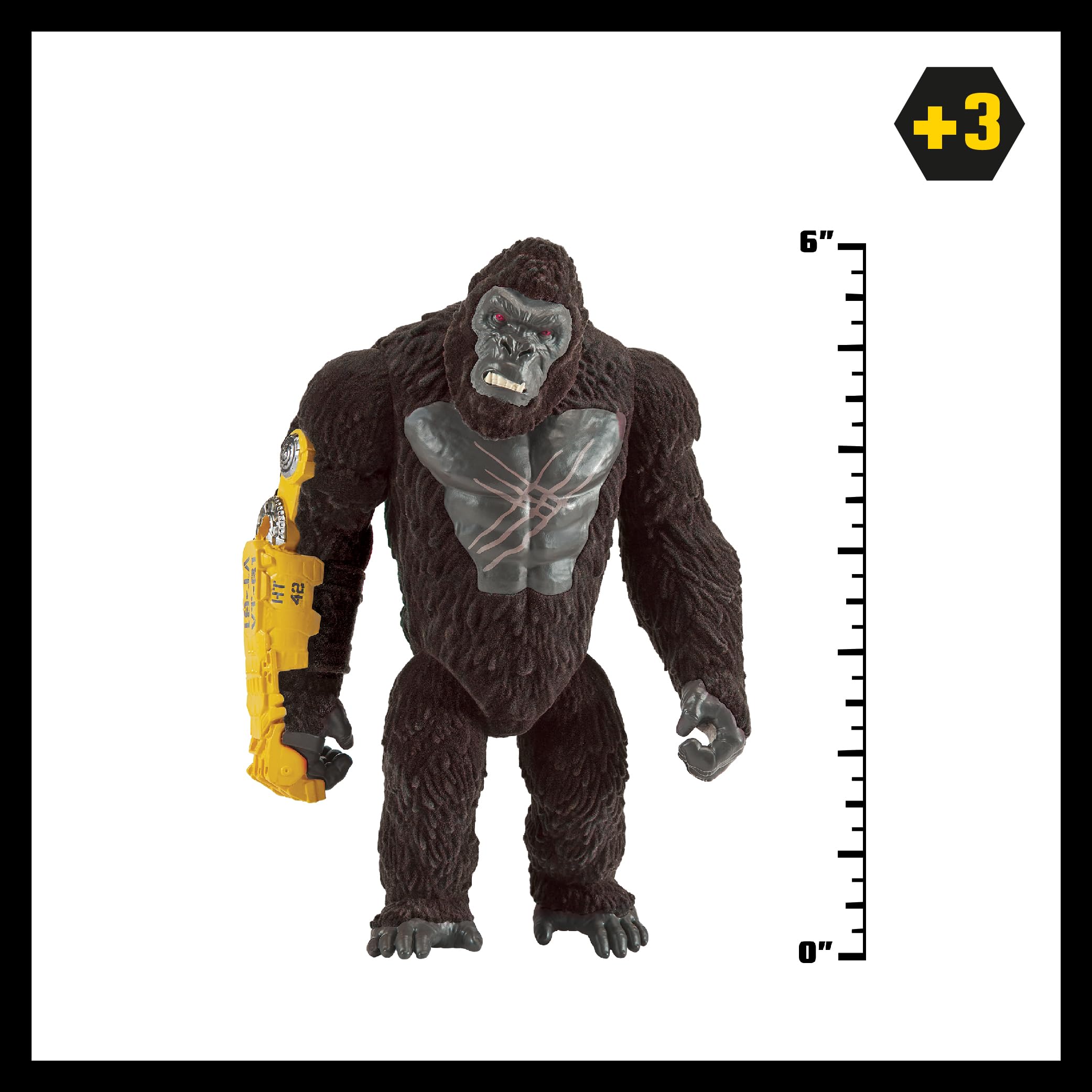MonsterVerse Godzilla x Kong: The New Empire, 6-Inch Real Feel Kong Action Figure Toy, Iconic Collectable Movie Character - Image 2