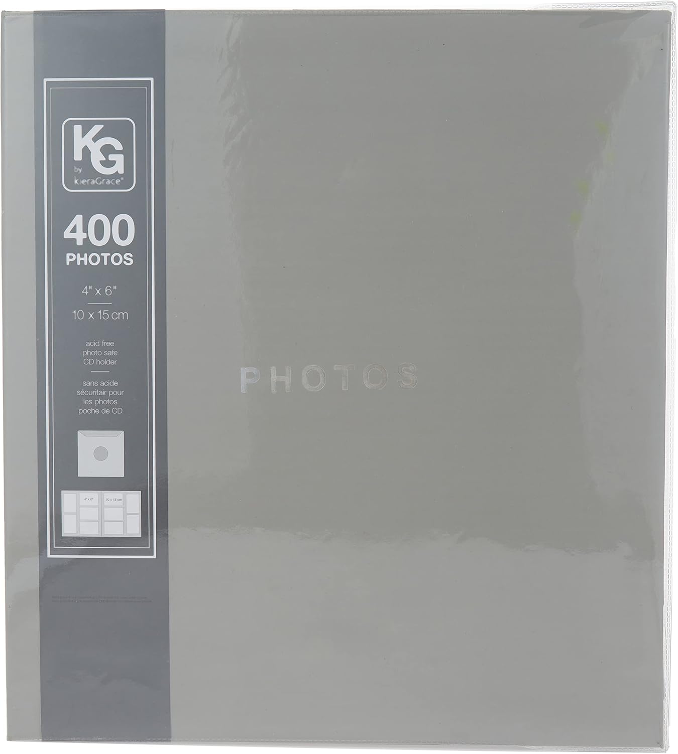 Kiera Grace PH43914-7 Contemporary photo-albums, 4" x 6", Grey
