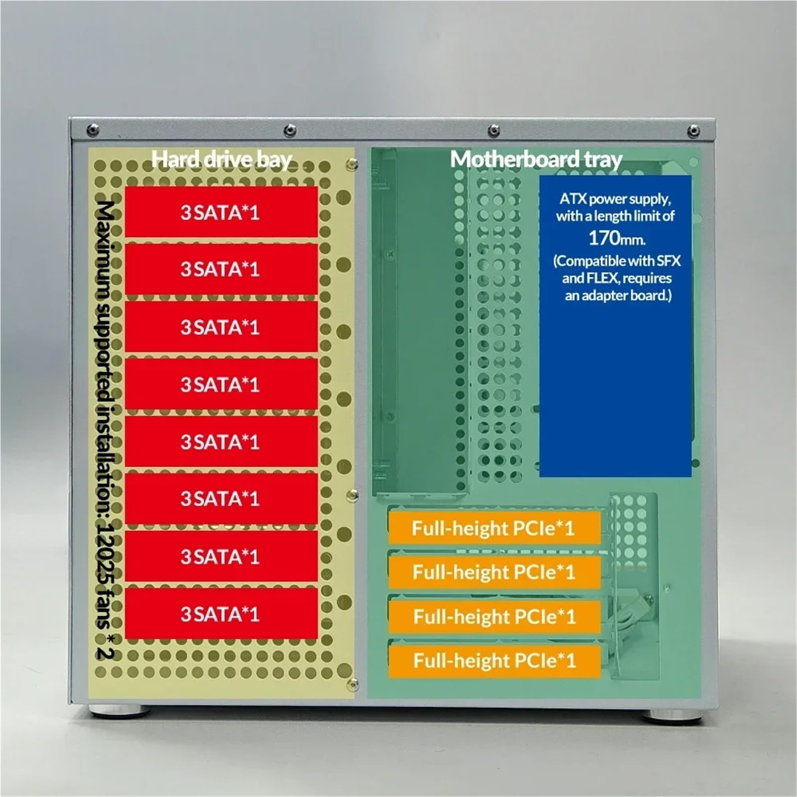 Amazon.co.jp: 互換性がありますHot Sagittarius 8 ベイ NAS シャーシ