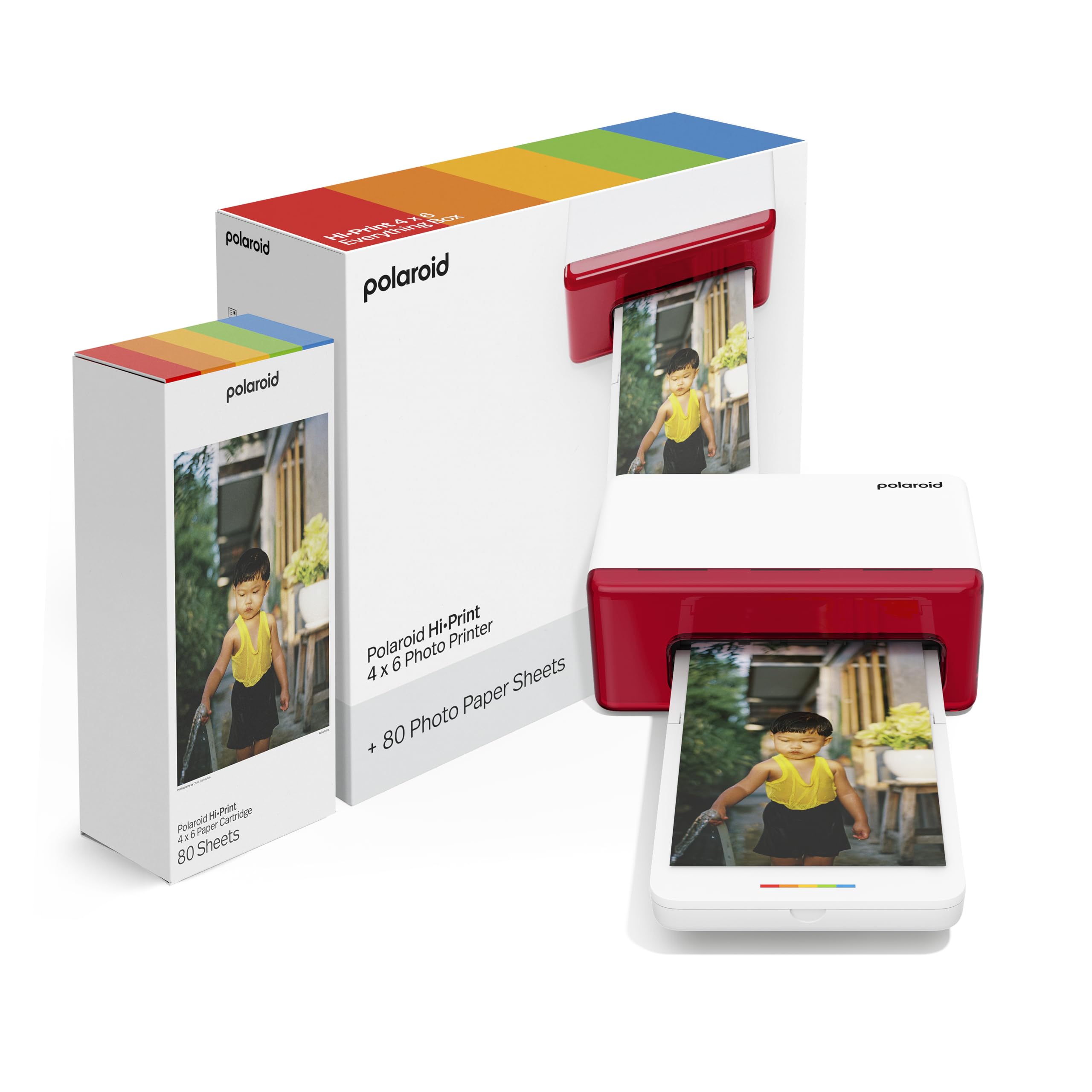 Polaroid Hi-Print Bluetooth 4x6 Photo Printer + Photo Paper Bundle (80 Sheets Included) (6552)