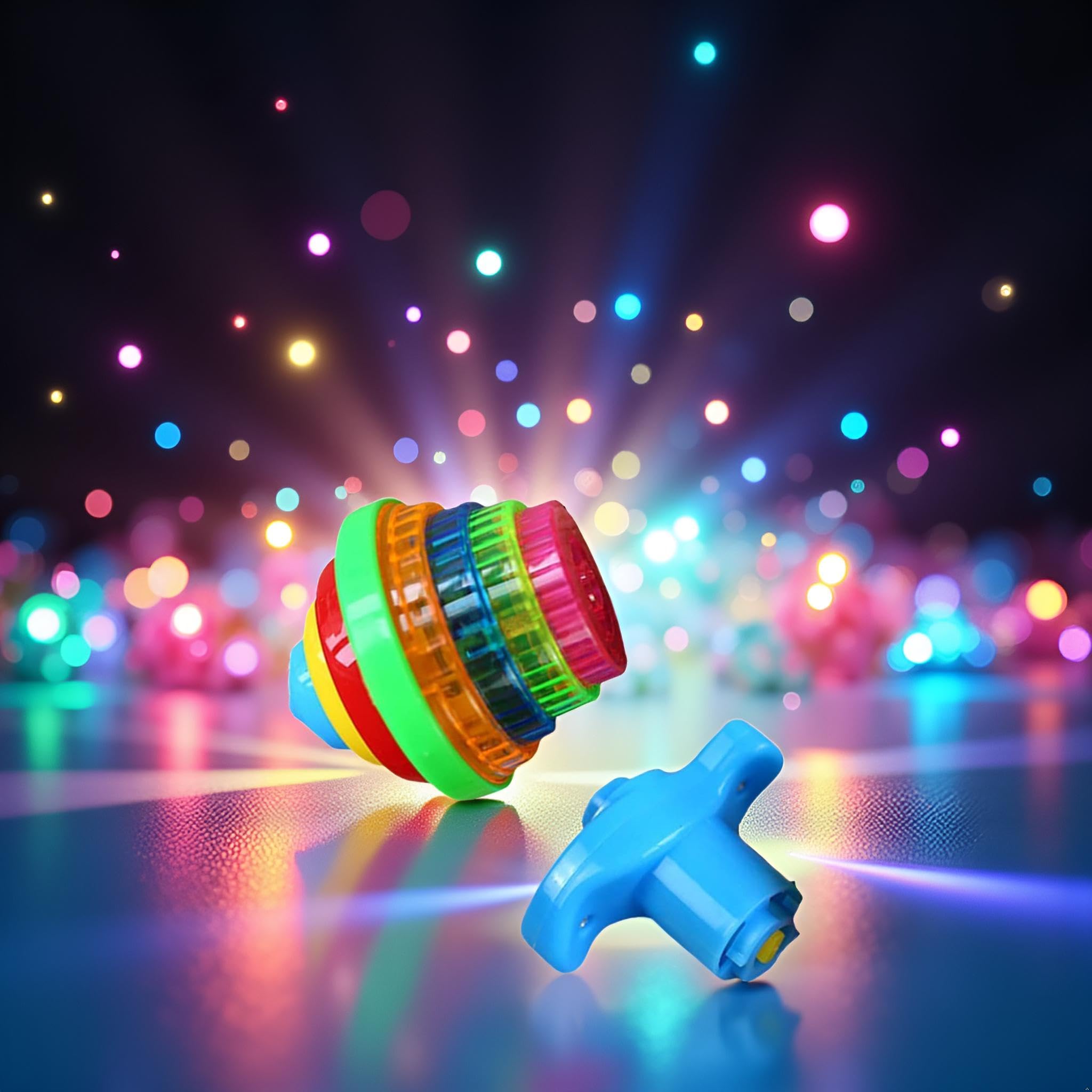 1Pc Multicolour Spinning Top Light up Flashing Spinning Tops Gyroscope with Light up Top Spinner Light Up Spinning Top for Gift - Image 2