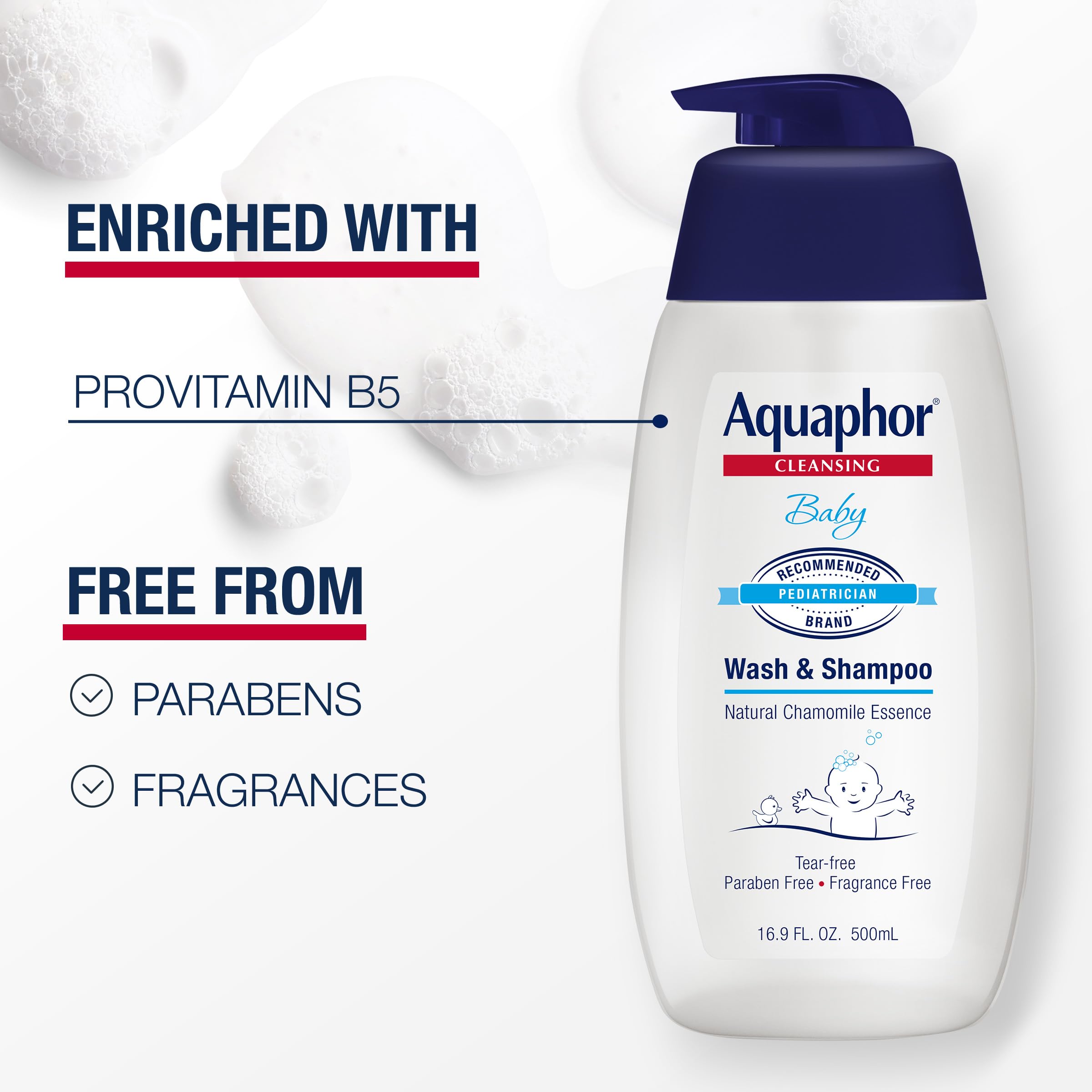 Aquaphor Baby Wash & Shampoo 16.9 Fluid Ounce