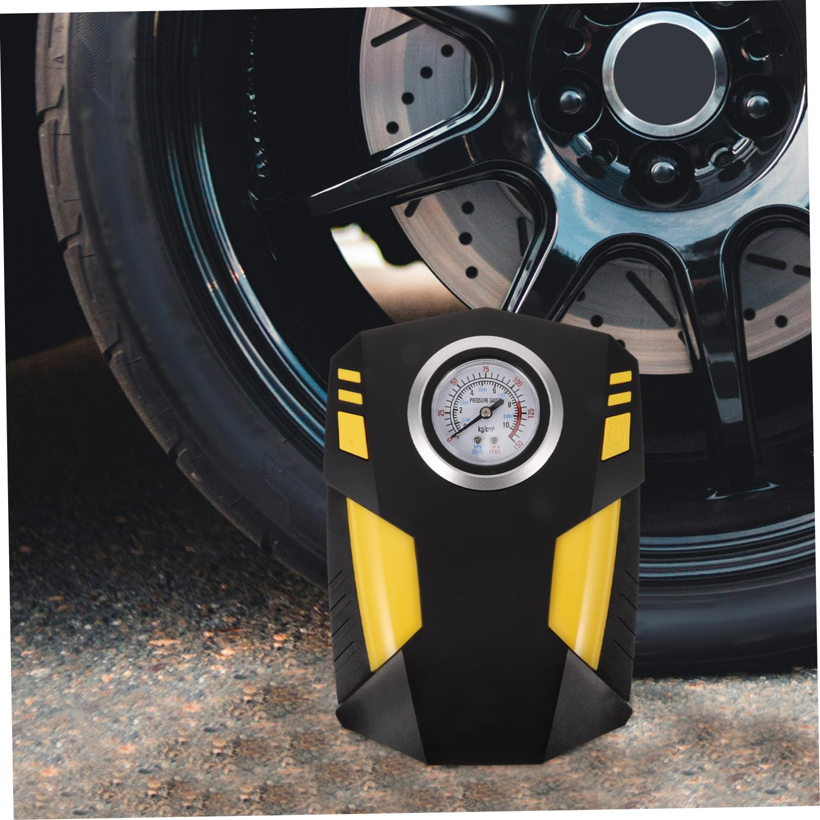Zerodeko Compressore Portatile Pompa Aria Regolabile per Auto Display Digitale Intelligente per Pneumatici in ABS per Auto e Bicicletta Adatto a Veicoli