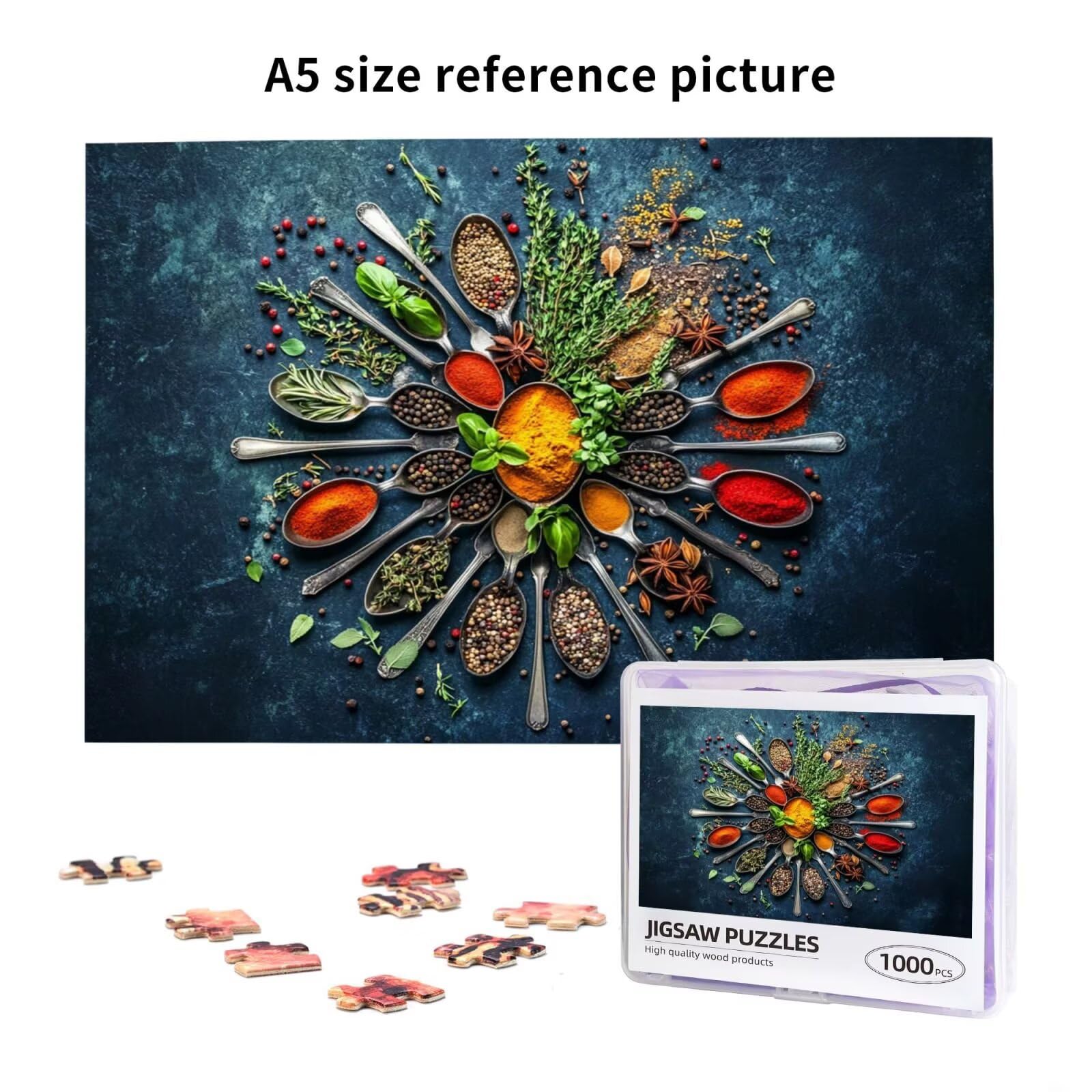 Puzzle 2000 Teile, Puzzle Erwachsene, Holzpuzzle Küche Impossible Jigsaw, Clevere Rätsel, HD Farbe Jigsaw mit Geschenkbox Verpackung for Room Decor, Geschenke für Frauen Farbe 100x70cm p-1516