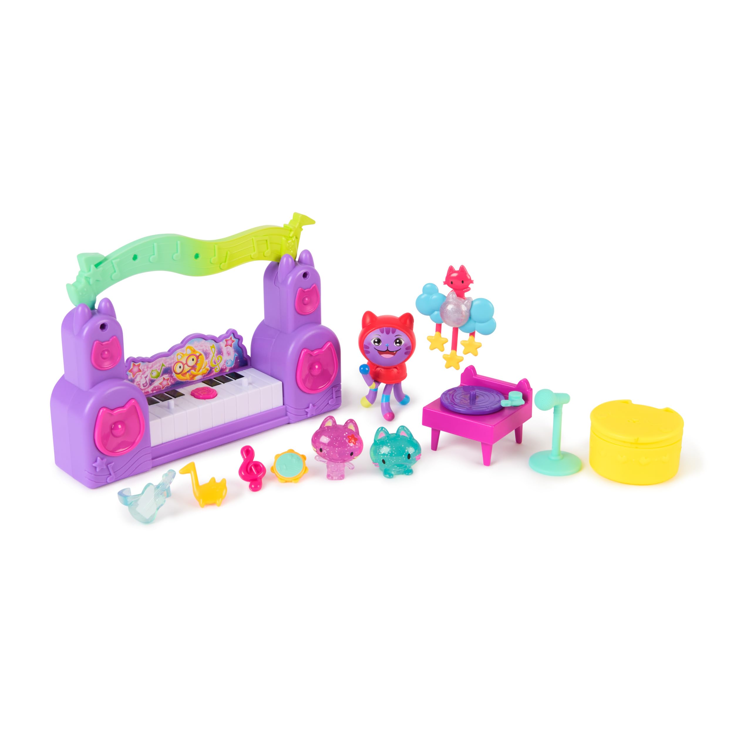 Gabby’s Dollhouse: The Movie – Set Gioco con DJ Catnip, 2 Personaggi e Accessori, Giocattolo per Bambine e Bambini dai 3 Anni in su