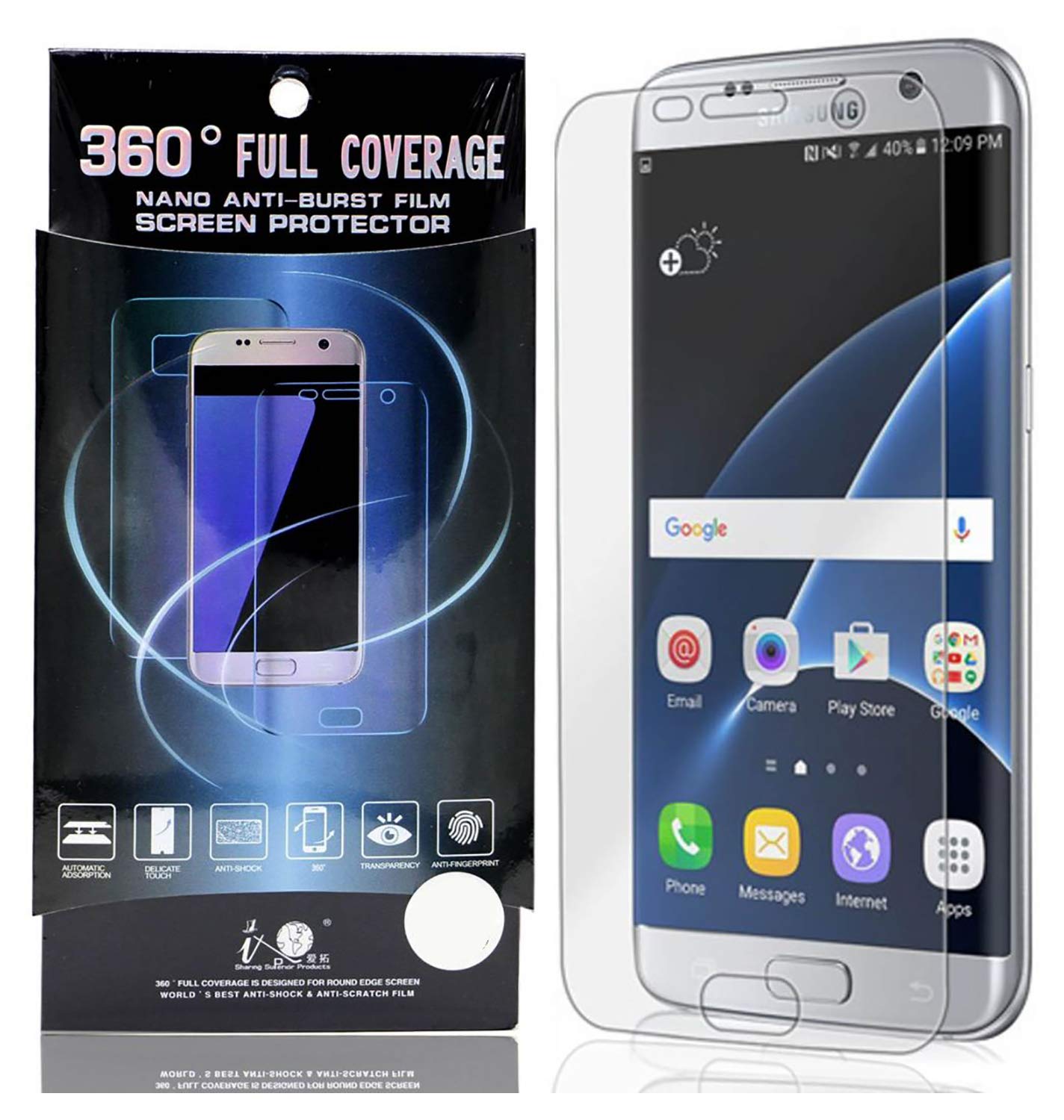 ITOP 360 Nano Screen Protector for Samsung Galaxy S8 Plus, Clear