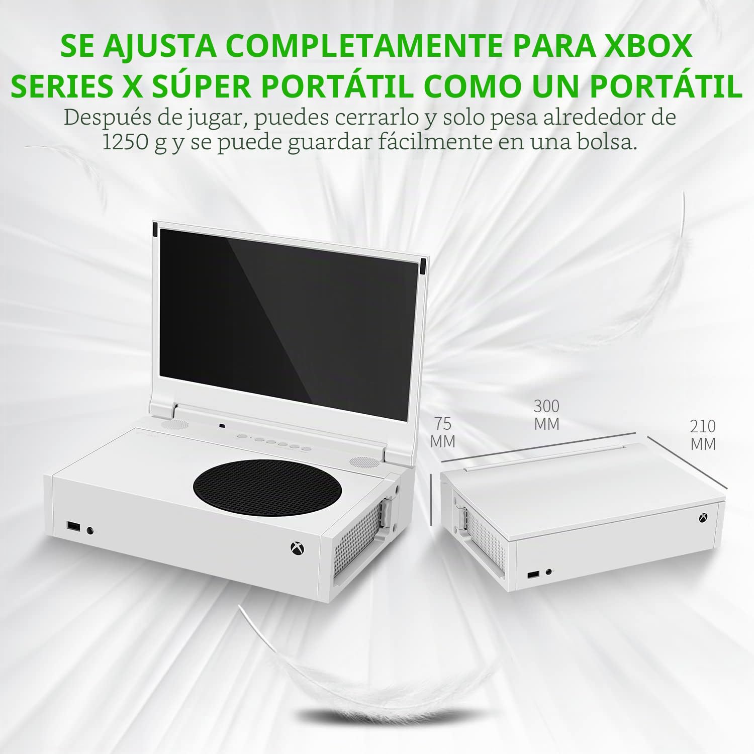 G-Story 12.5" Pantalla Gaming, para Xbox Series S, FHD 1080P Monitor portátil con IPS, HDMI, HDR