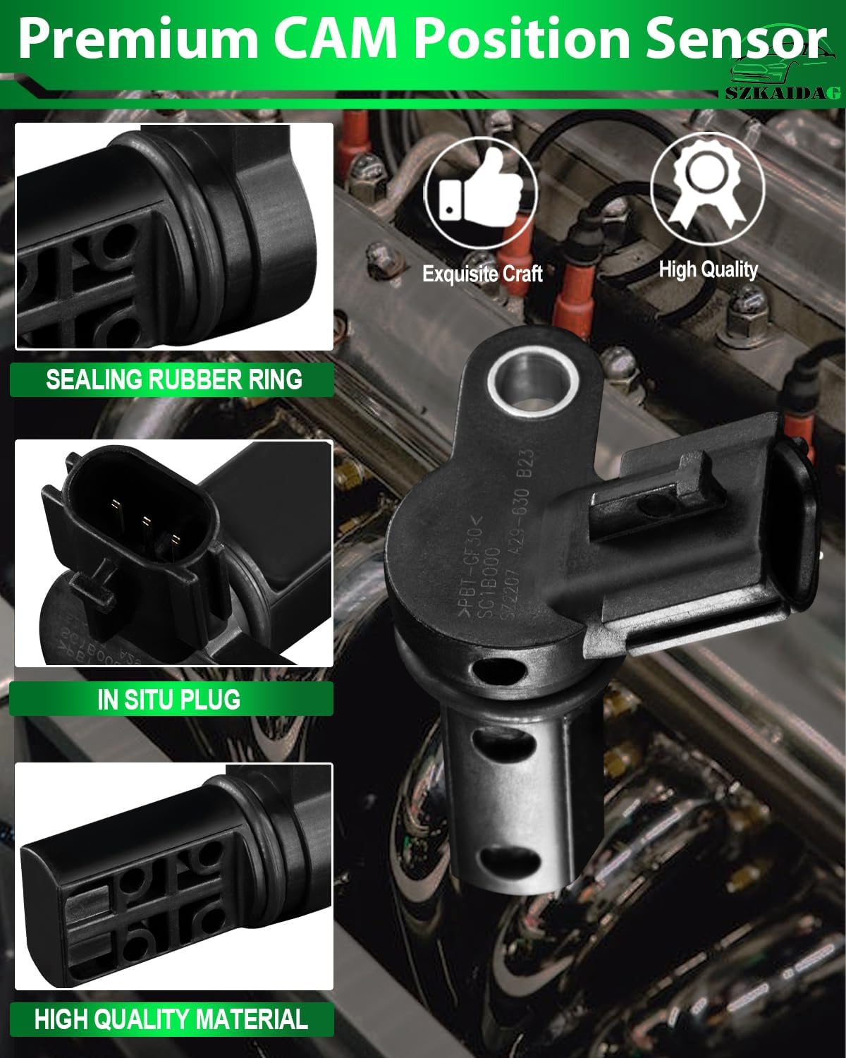 Camshaft Position Sensor 23731AL61A 237316J90B Crankshaft Position Sensor 23731AL60A Fits for:-Nissan 350Z Altima Maxima Murano Quest for:-Infiniti FX35 G35 I35 M35 3.5L 2002-2008 3PCS