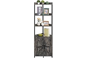 Tall Corner Storage Cabinet - HOOBRO Corner Shelf with Storage