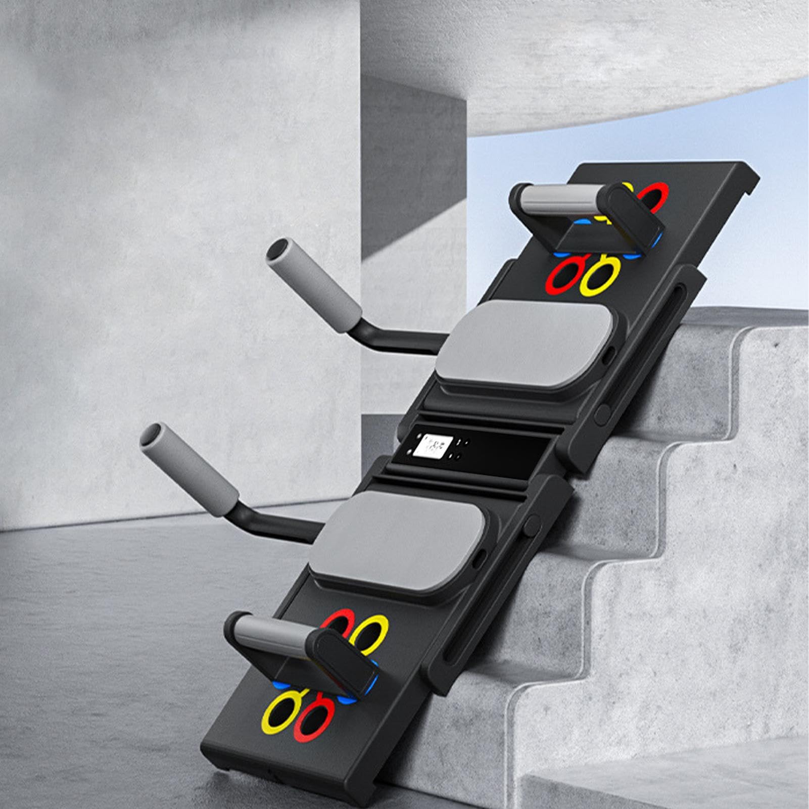 Push -UP Tarjeta de Fitness, Tarjeta push -up portátil, tarjeta push -up multifuncional, soporte de puspup | Accesorios de entrenamiento de fitness multifuncional PILATIS BEAD BRIGI EN LA ALLEZIONE DE