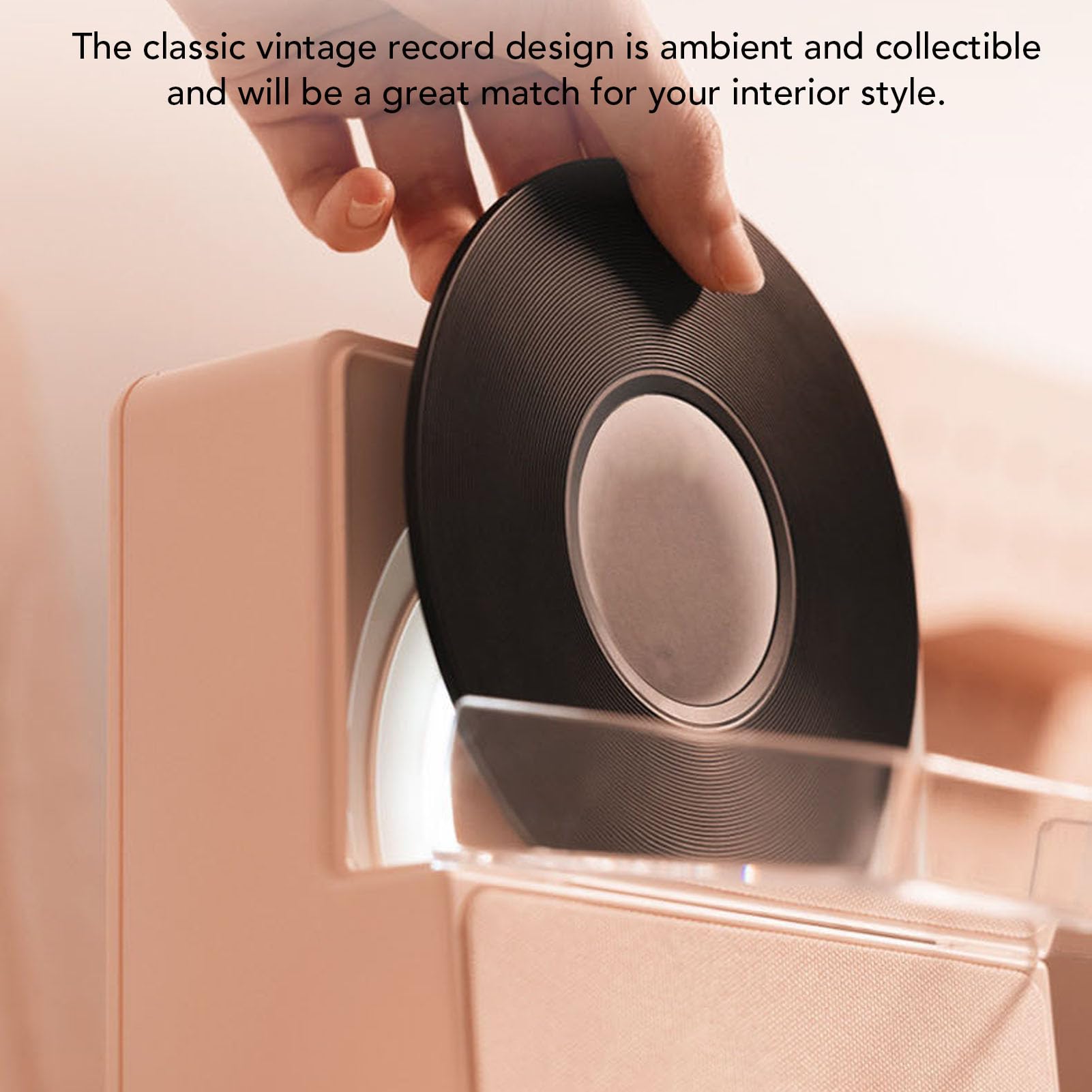 Cuifati Cassa Bluetooth Retro 2 in 1 con Lampada Notturna (BLACK)