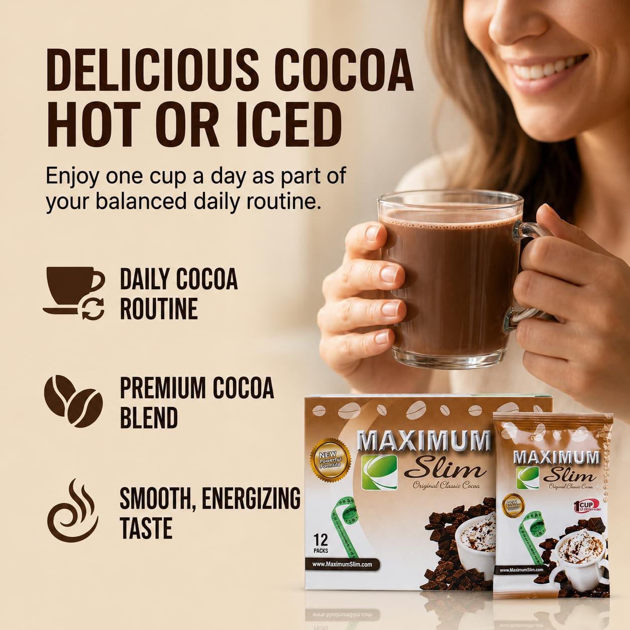 Amazon.com: Maximum Slim Premium Instant Cocoa – Creamy, Delicious