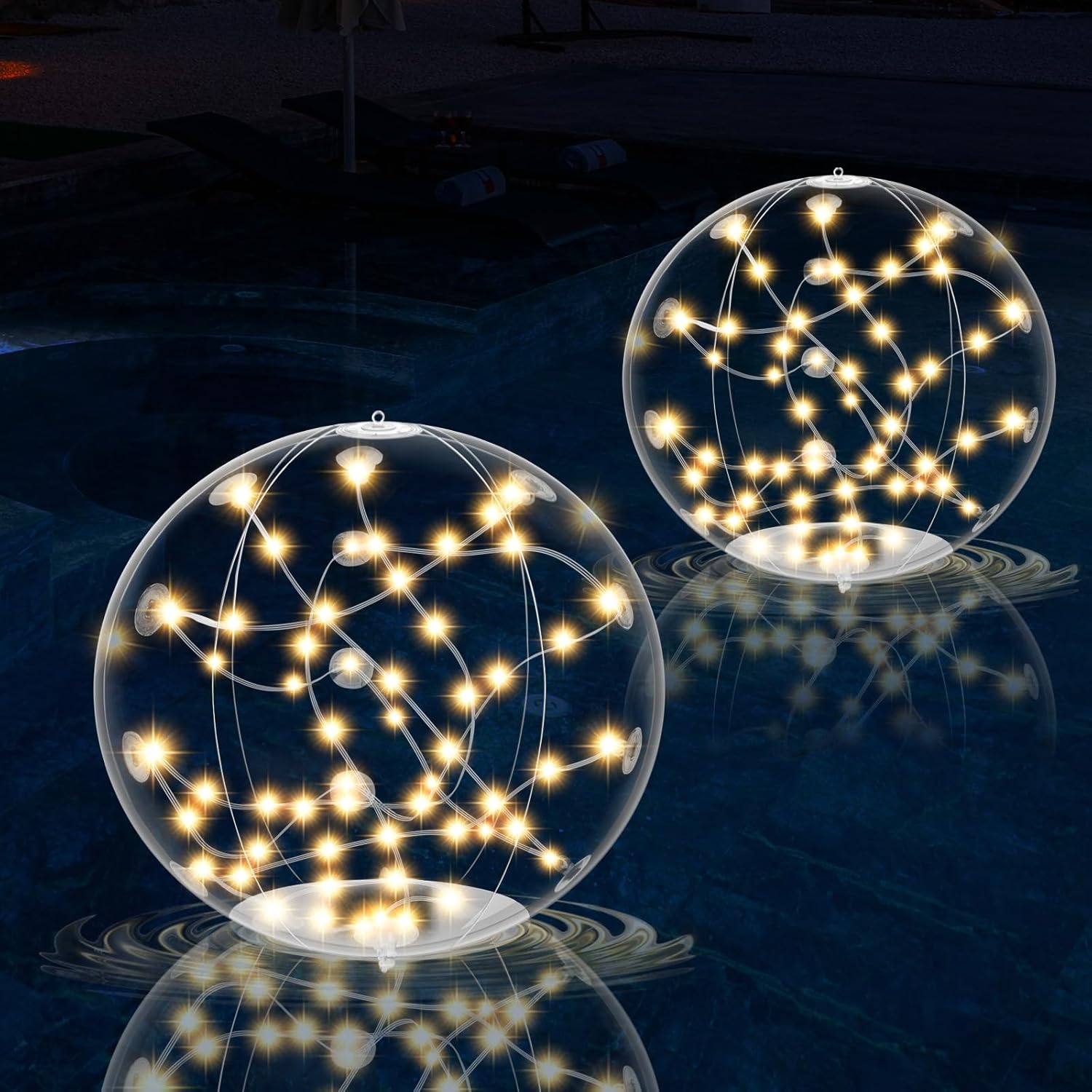 4 Pack Outdoor Solar Pool Lights, 14.5" Floating LED Light Up Balls with Remote, 3000K Warm Glow, Dimmable & Auto On at Dusk, IP68 Waterproof, 3 Modes – Perfect for Garden, Pool, Beach & Party