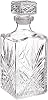 Bormioli 1 Litre Cut Glass Square Glass Decanter Whisky Decanter
