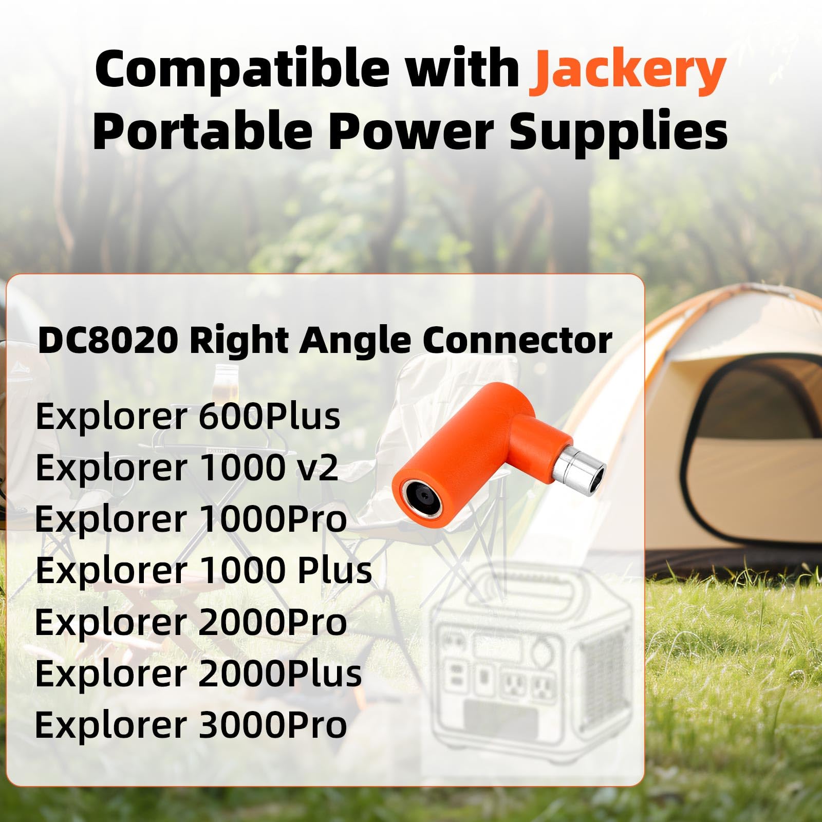 Adaptateur DC7909 Vers DC8020 Angle Droit 90° YACSEJAO - Compatible Panneaux Solaires Et Stations Jackery