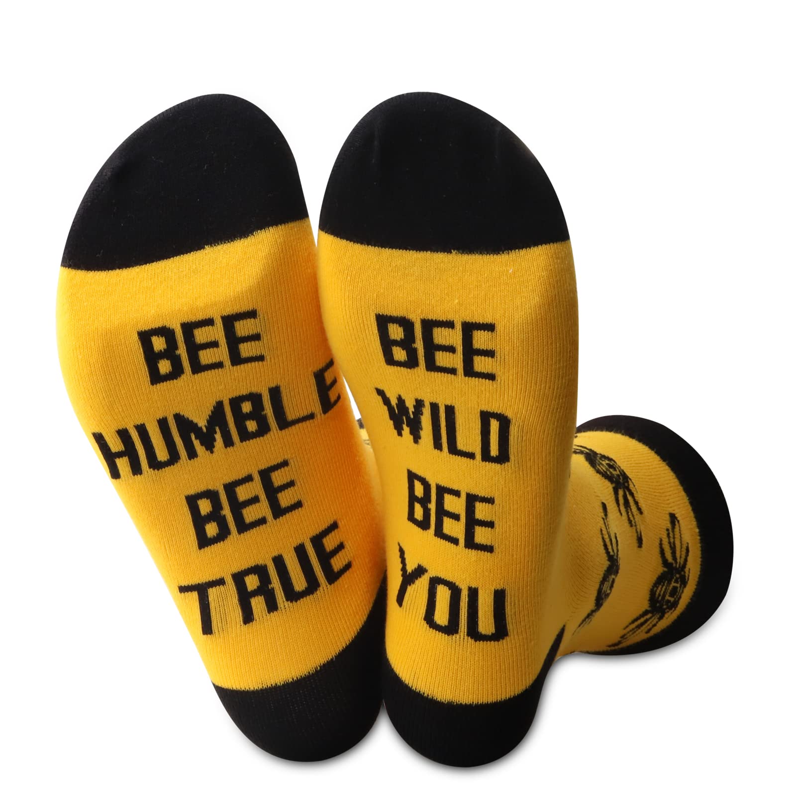 JXGZSOJXGZSO Funny Bee Bug Socks Bee Humble Bee True Bee Wild Bee You Bee Lover Gift