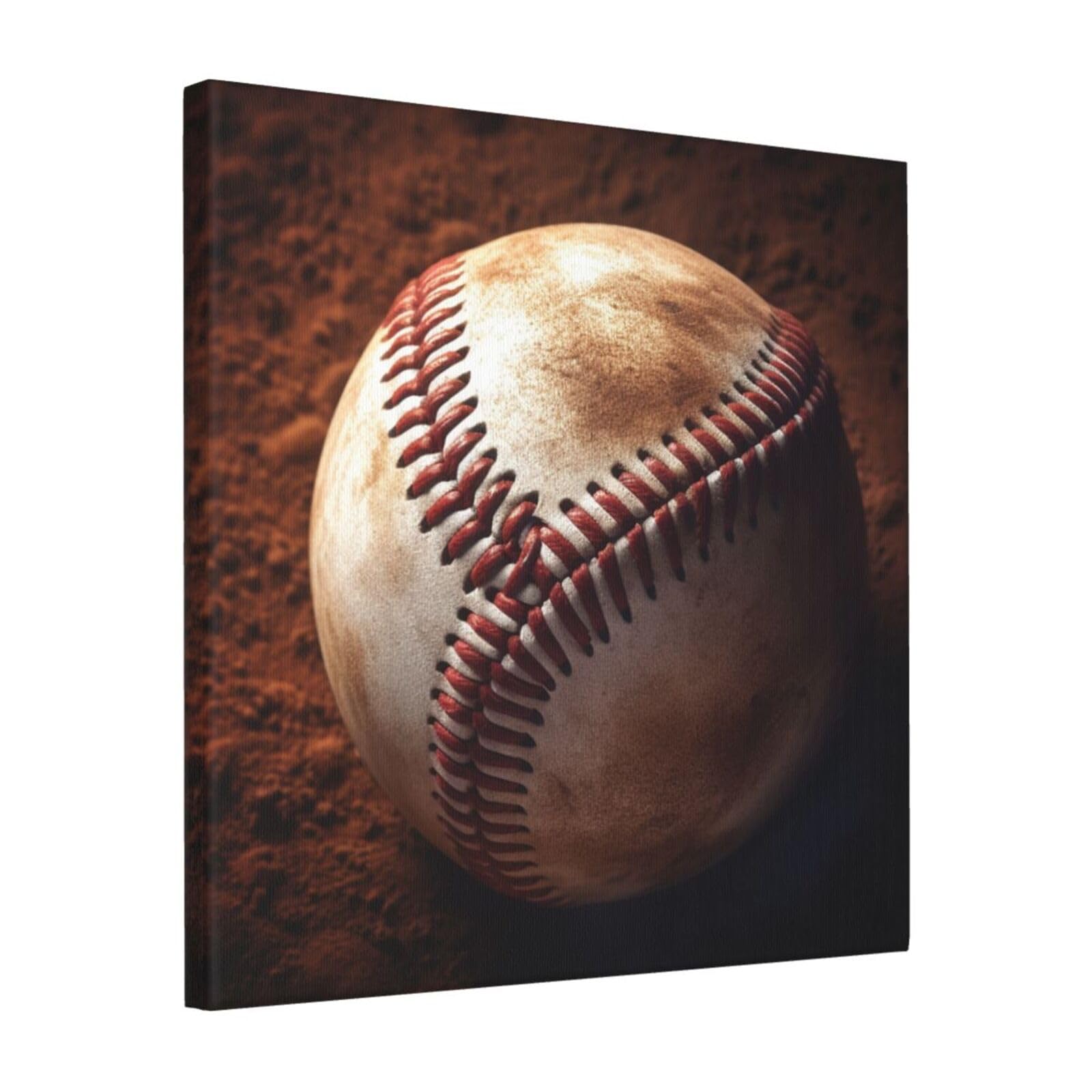 FodPand Baseball Canvas Wall Art for Living Room Wall Decor 16"x16" Modern Artwork Painting Pictures Hanging Canvas Prints Aesthetic Wall Art for Bedroom Bathroom Office Wallart Decor
