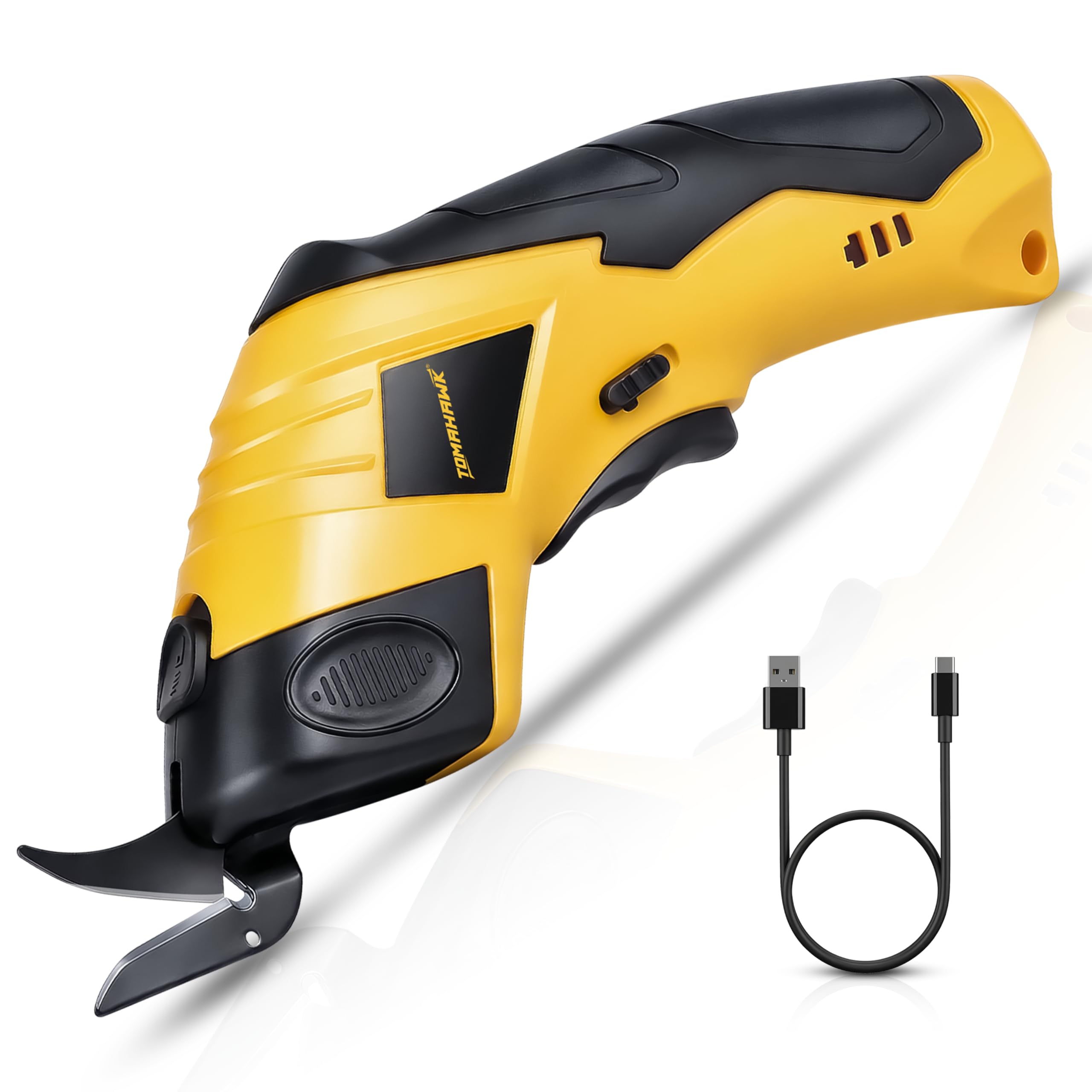 TOMAHAWK SCR-4430 Electric Cloth Cutting Scissors - Cordless Fabric Cutter Machine for Craft and Tailoring, Kaichi Scissors for Leather Rechargeable 2000mah Battery-image-23