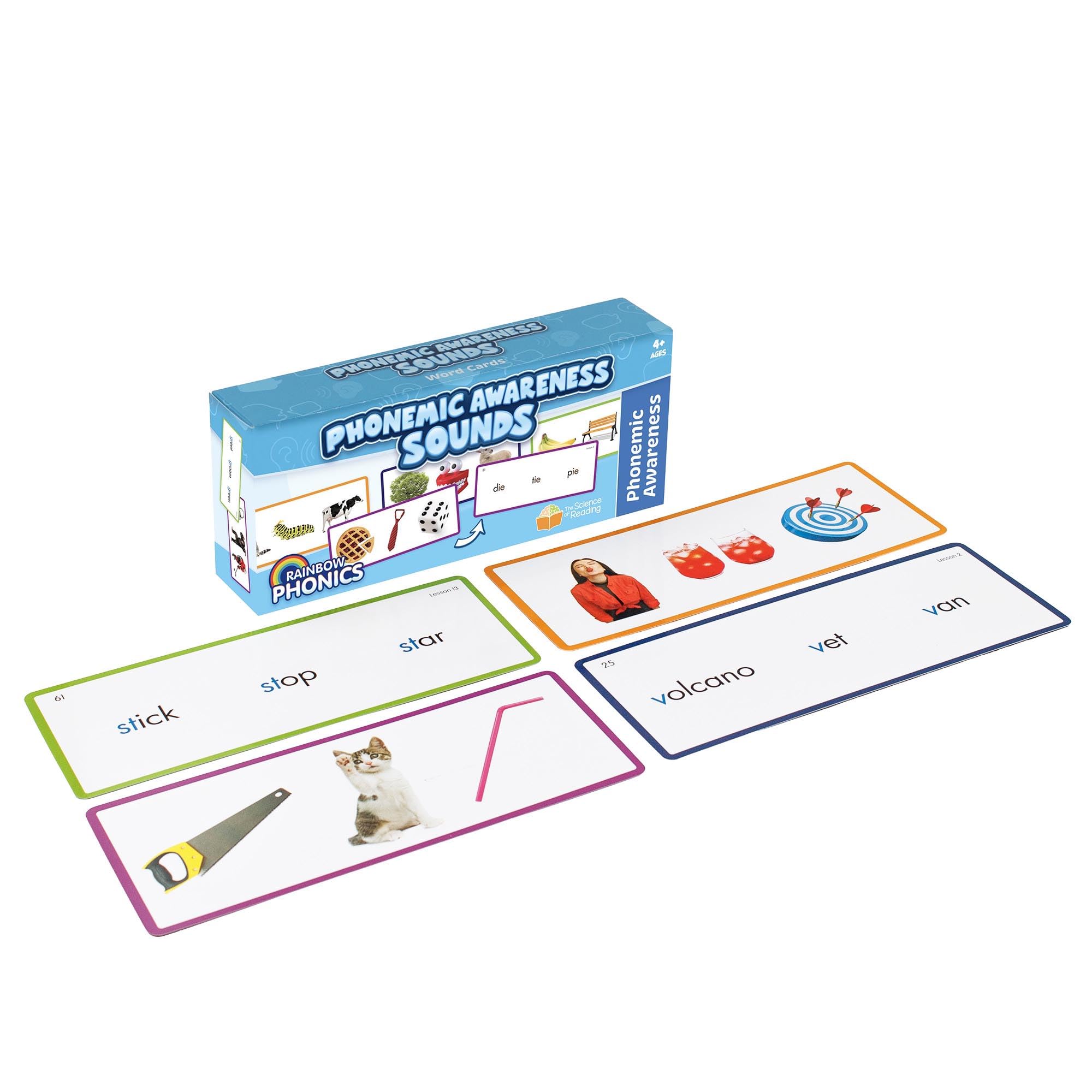 Junior Learning: Rainbow Phonics - Phonemic Awareness Sounds - 101 Word Cards, Flash Cards for Learning Phonemes, Level Based Cards, Kids Ages 4+ - Image 4