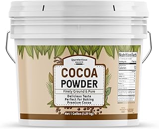 Unpretentious Dutch Cocoa Powder, 1 Gallon Bucket, Brownies, Cookies, Shakes, Food Storage