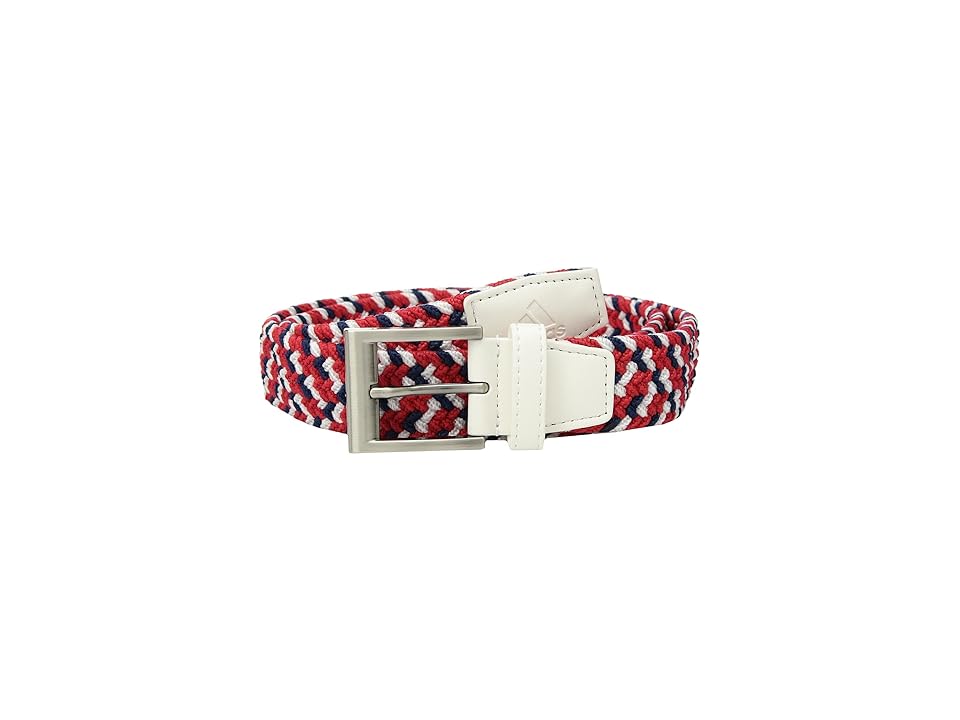 

adidas Golf Braided Weave Stretch USA Belt (White) Men's Belts
