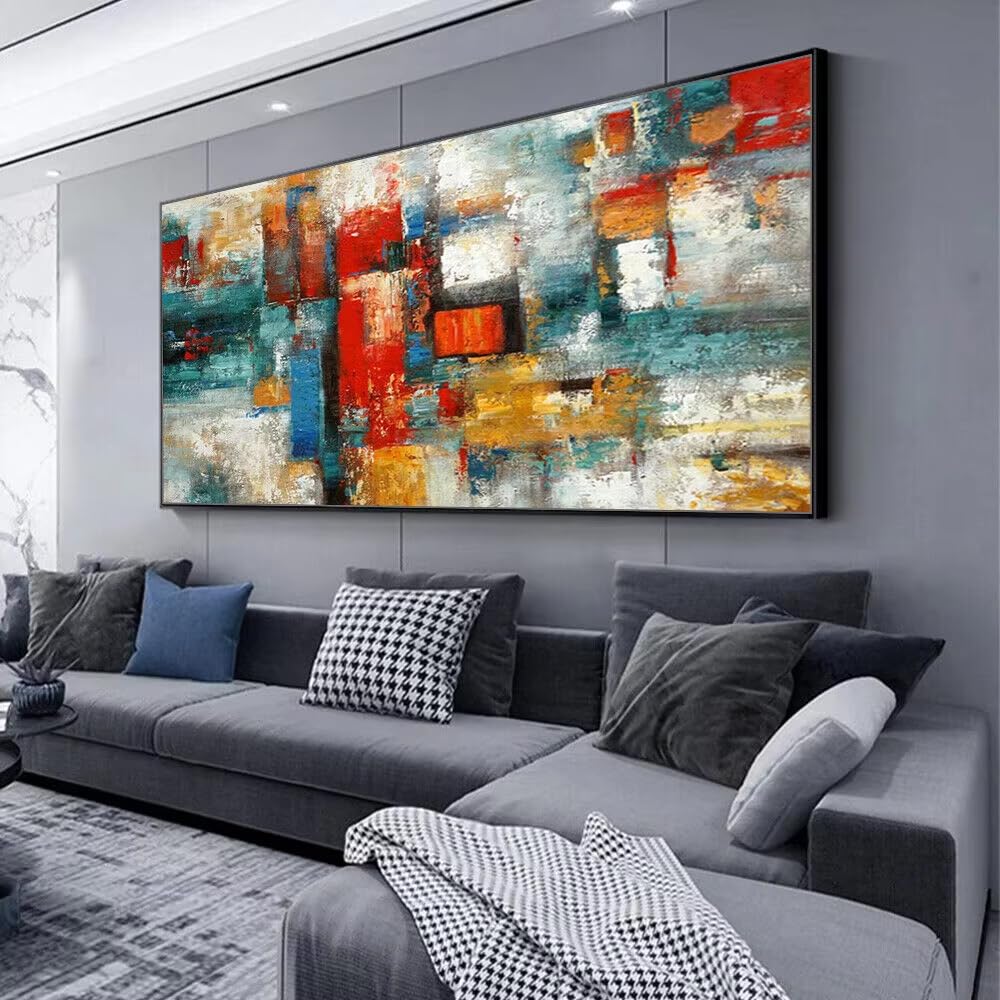IHHGNB Abstract Painting On Canvas Wall Art for Room Home Decor Texture Canvas Art Mural for Living Room Decoration(50x100cm(20x39in)/No frame)