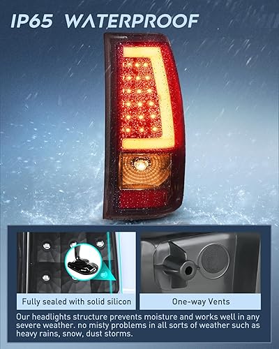 Vista 79 de Nilight Conjunto de luz trasera para Chevy Silverado 1500 1500HD 2500 2500 2500HD 3500 2007 Chevrolet Classic OE estilo pasajero lámpara trasera