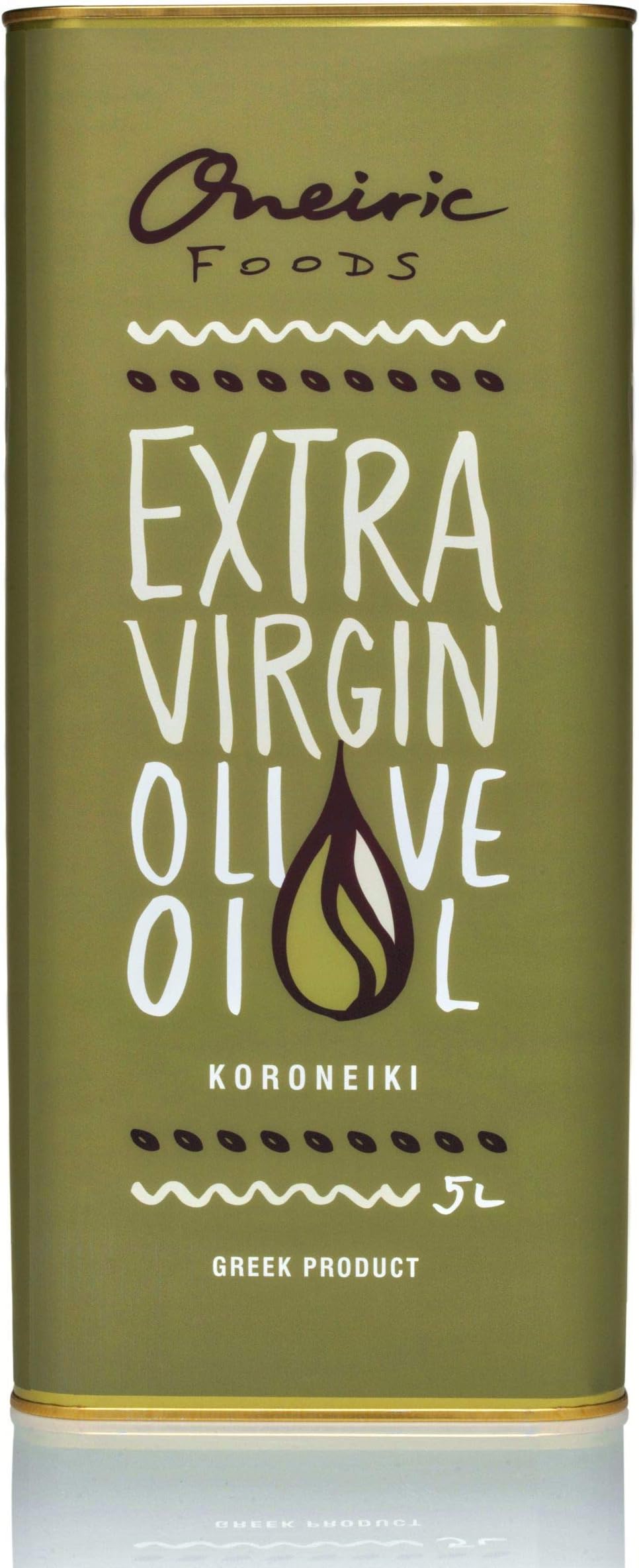 Oneiric Foods - Extra Virgin Olive Oil 5L - Greek, P.G.I, Low Acidity, High Phenolic EVOO