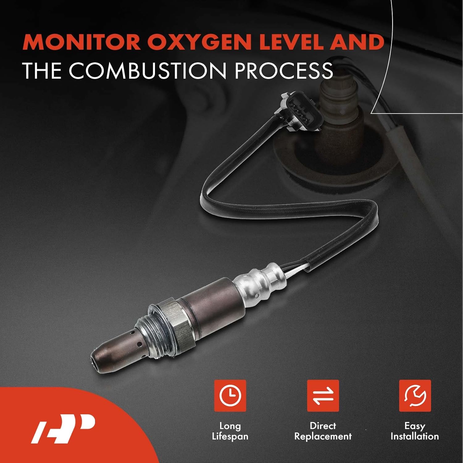 A-Premium O2 Oxygen Sensor Compatible with Infiniti Q50 2016 2017 2018 2019 2020 2021 2022, V6 3.0L, Upstream Left and Right, 2-PC Set
