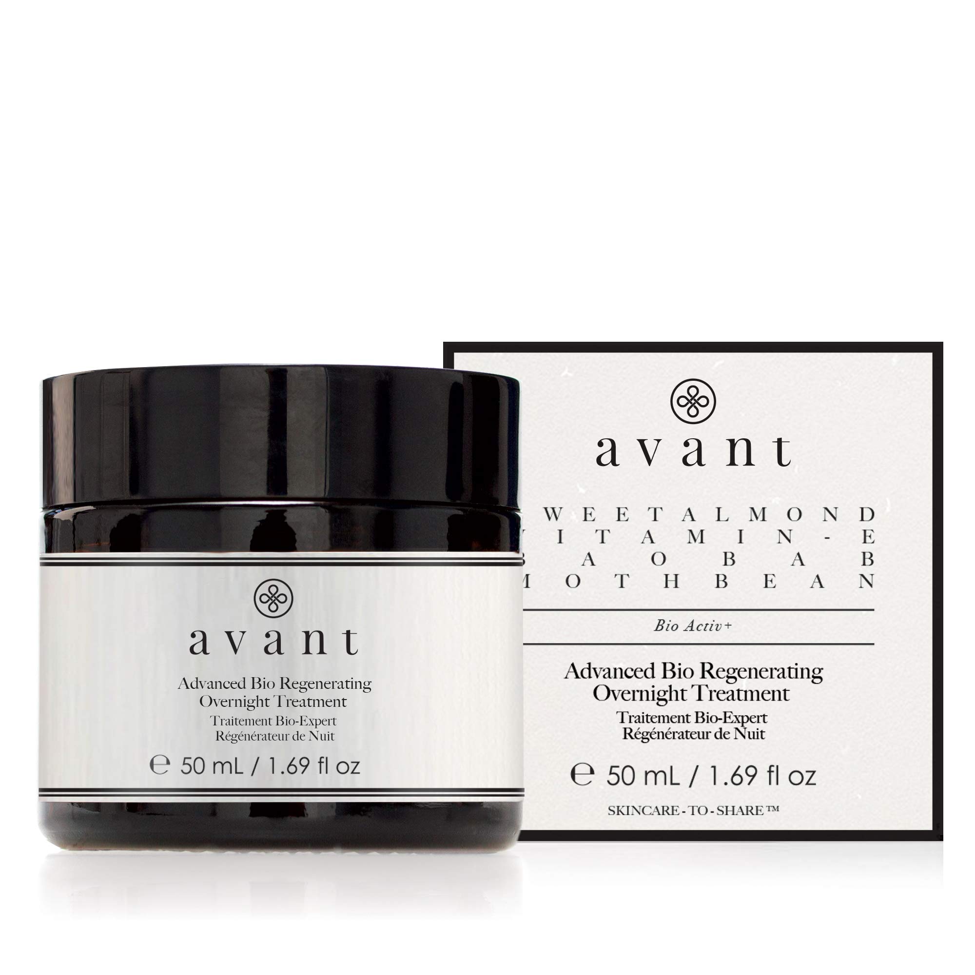 Avant Advanced Bio Regenerating Overnight Treatment (Anti-Ageing) 1x50 mL Beauty Night Mask Helps Intensely Hydrate, Reduce Signs of Ageing & Firms Skin Shea Butter & Hyaluronic Acid Facial