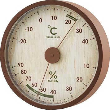 NOA N-016 Ashley Thermometer, Hygrometer, Analog, Made in Japan