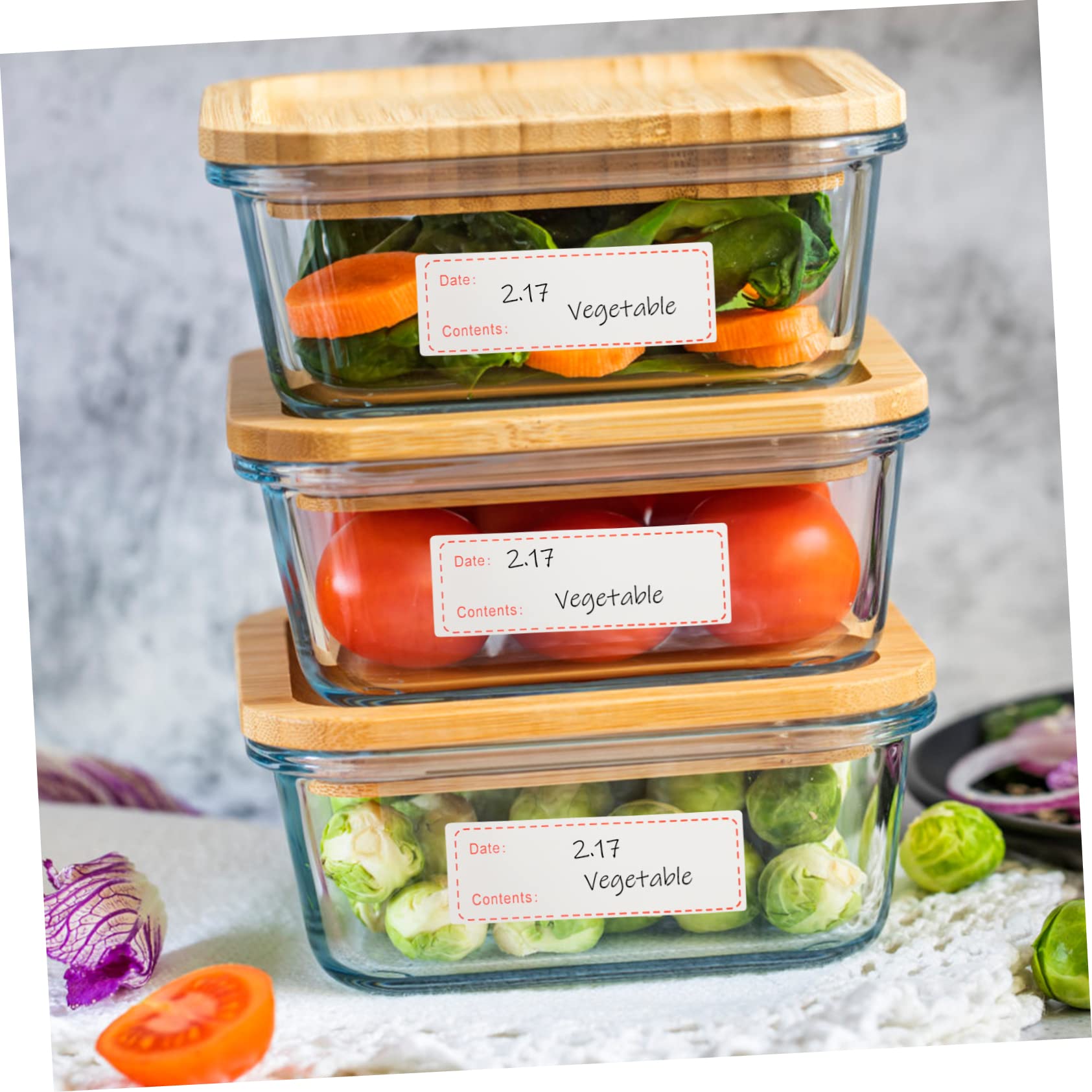 ARTIBETTER 15 Etichette Adesive Rimovibili per Alimenti Etichette per Data e Conservazione Adesivi Pratici per Barattoli Cucina Facili e Riutilizzabili