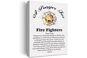 LEXSIVO Firefighter's Prayer Canvas Wall Art: A Tribute to Firefighting Courage