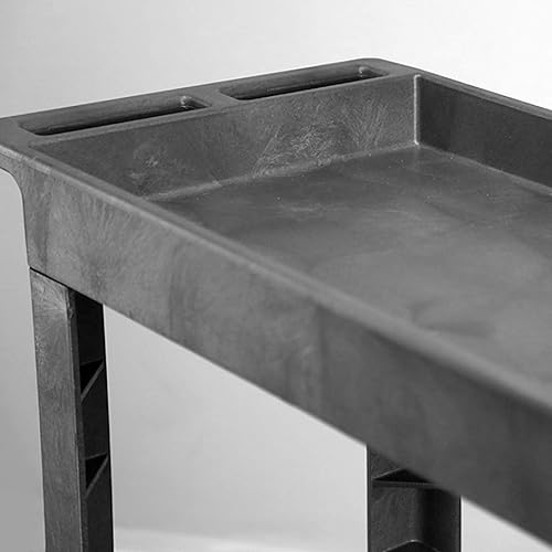 Miniatura 2 de Manufacturing 2521 Deep Well Utility Cart, plástico, 2 estantes, 500 lb. Capacidad, 17-12 x 34-12 x 32-34