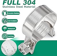 Vista 4 de Abrazadera de línea de combustible de acero inoxidable 304, 20 piezas ajustables de 19/32"-11/16" de diámetro (15-17mm), mini abrazaderas