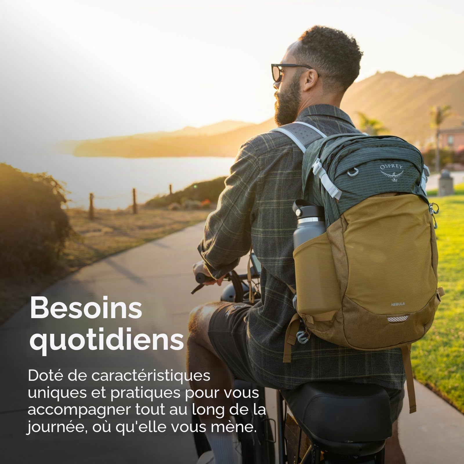 Osprey Nebula Sac à dos lifestyle unisexe, 32L, Atlas Blue Heather