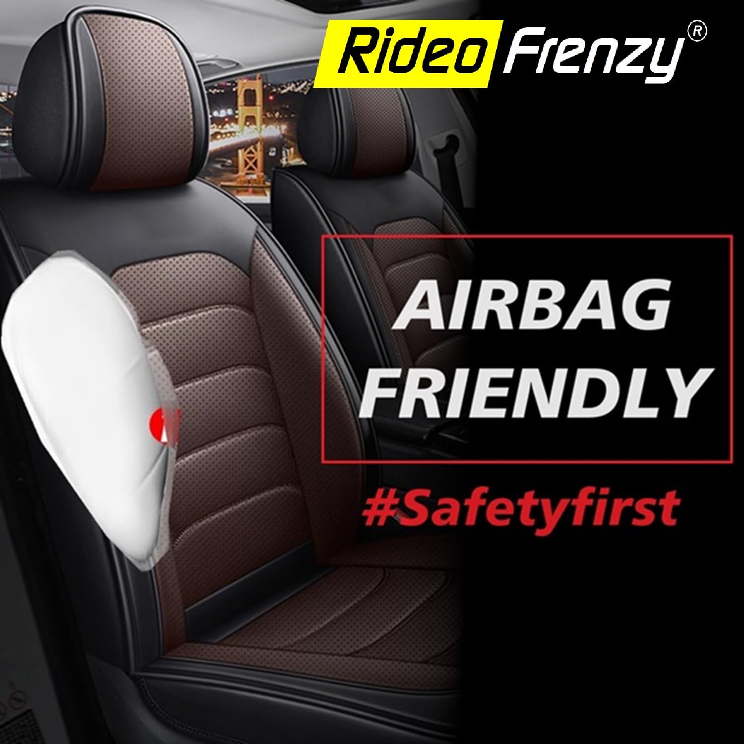 Rideofrenzy Luxury Nappa Leather Seat Covers For Maruti Baleno