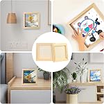 10 Pack Blank Wood Canvas 8 x 8 inch Unfinished Wooden Canvas Board Wooden Painting Panels Wooden Canvas Board for Painting Painting Pouring Burning and DIY Craft Projects